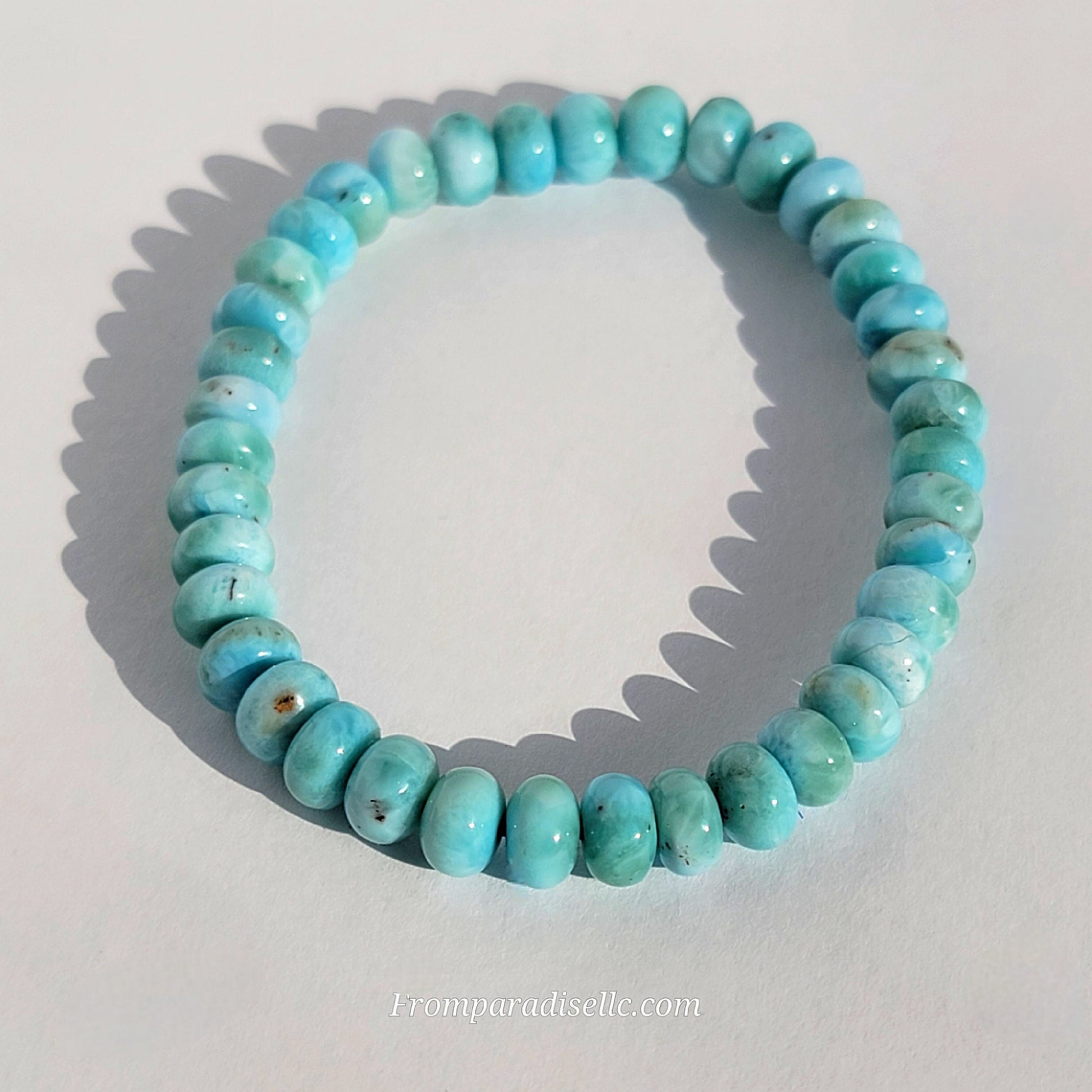 Larimar Roundel Gemstone Bracelet