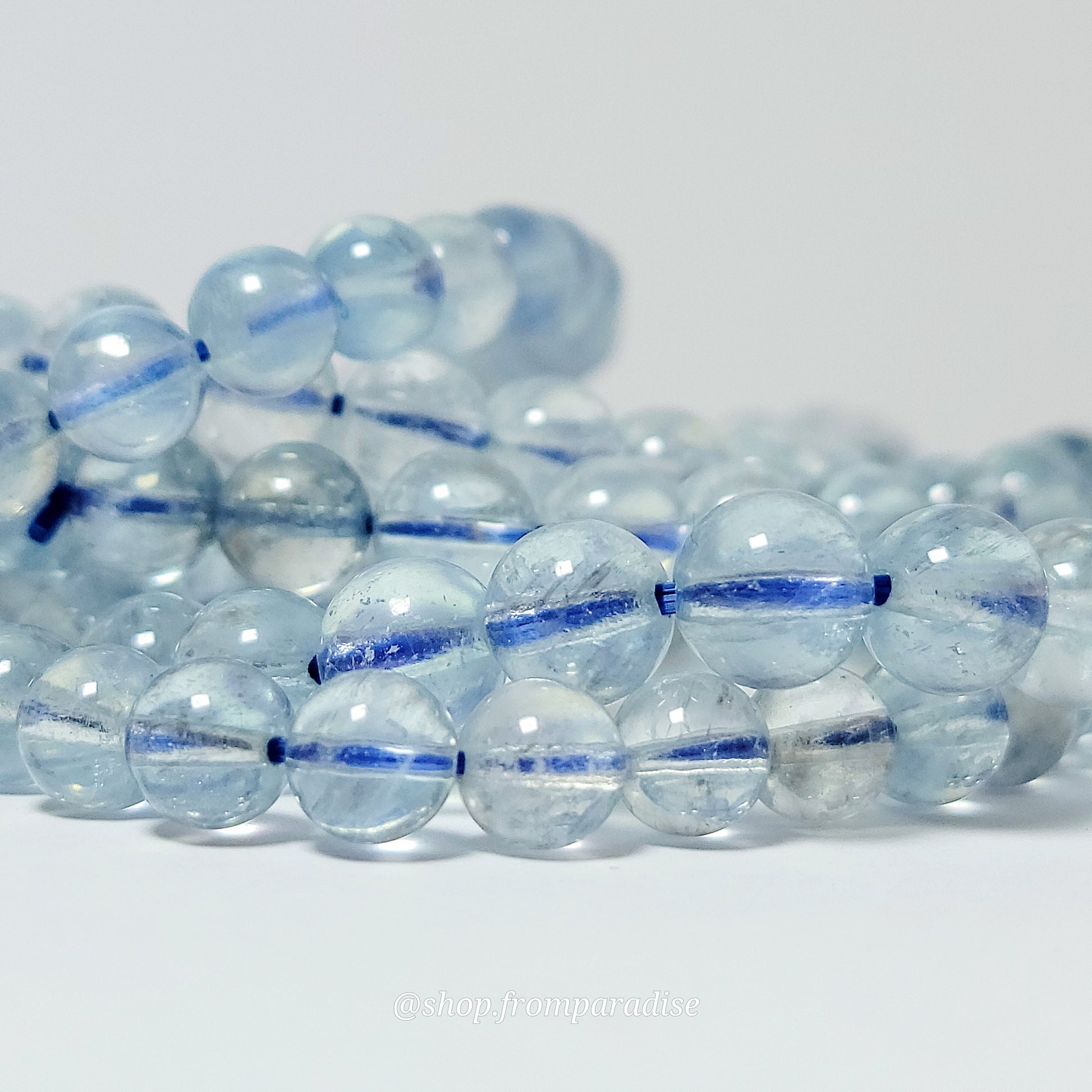 Aquamarine Crystal Stretch Gemstone Bracelet