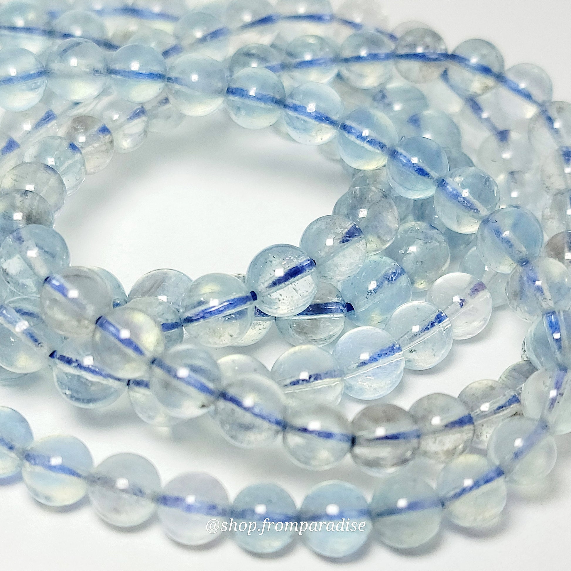 Aquamarine Crystal Stretch Gemstone Bracelet