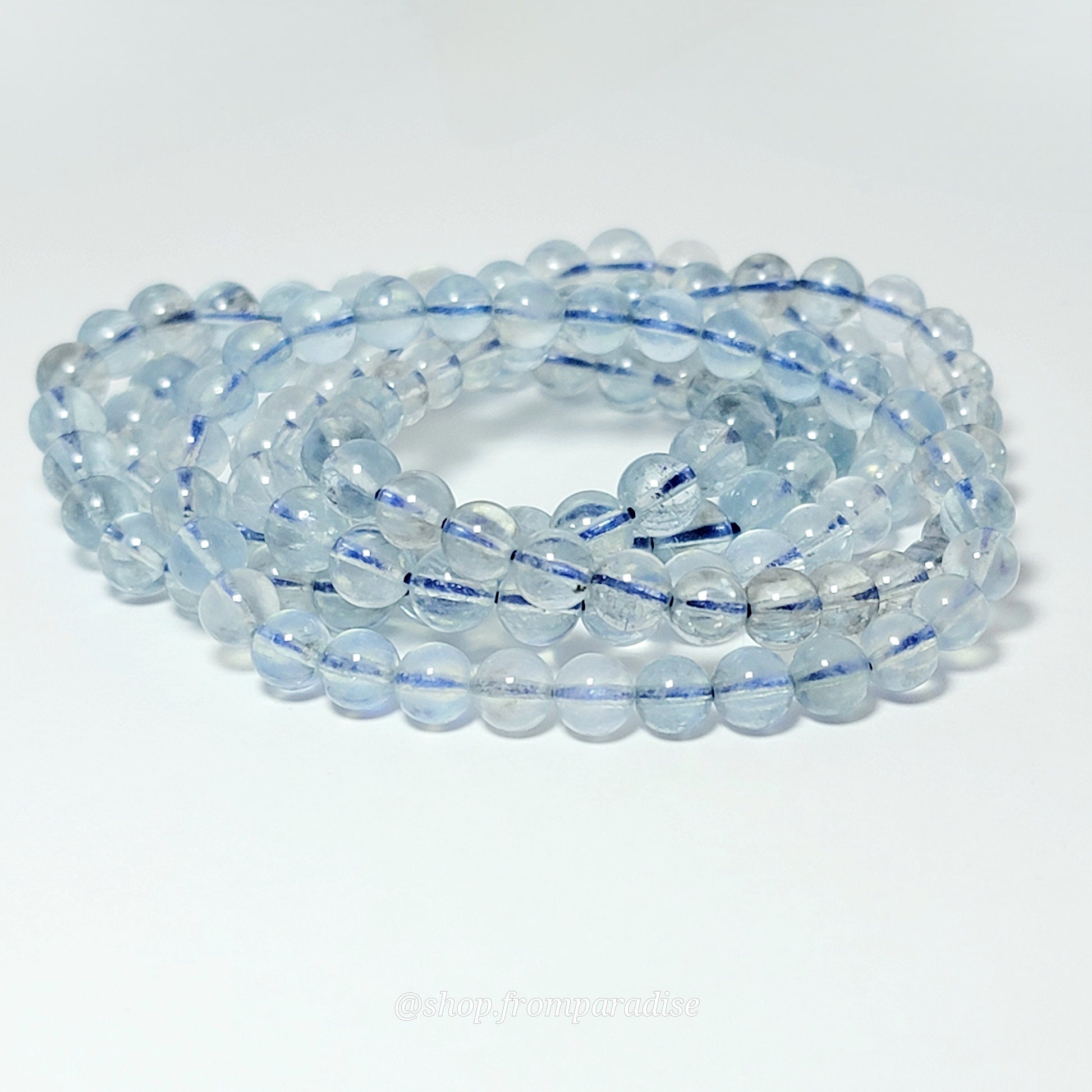 Aquamarine Crystal Stretch Gemstone Bracelet