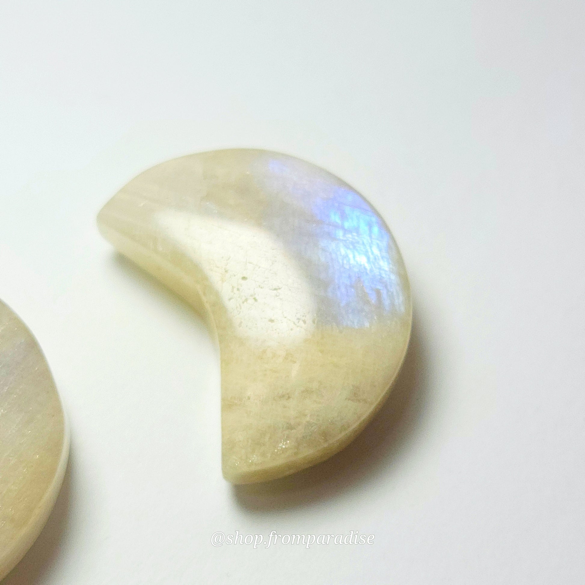 Blue Moonstone Moon Crystal Carving