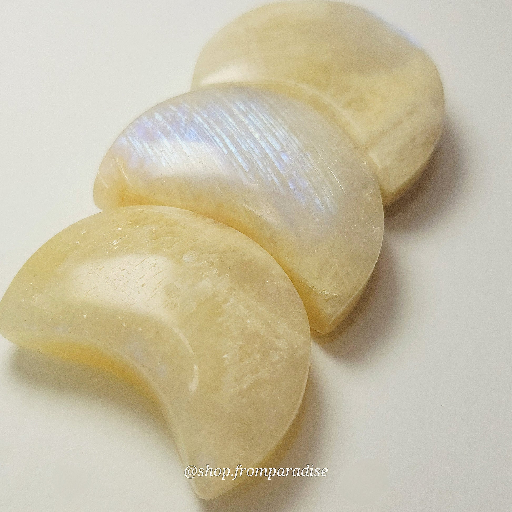 Blue Moonstone Moon Crystal Carving
