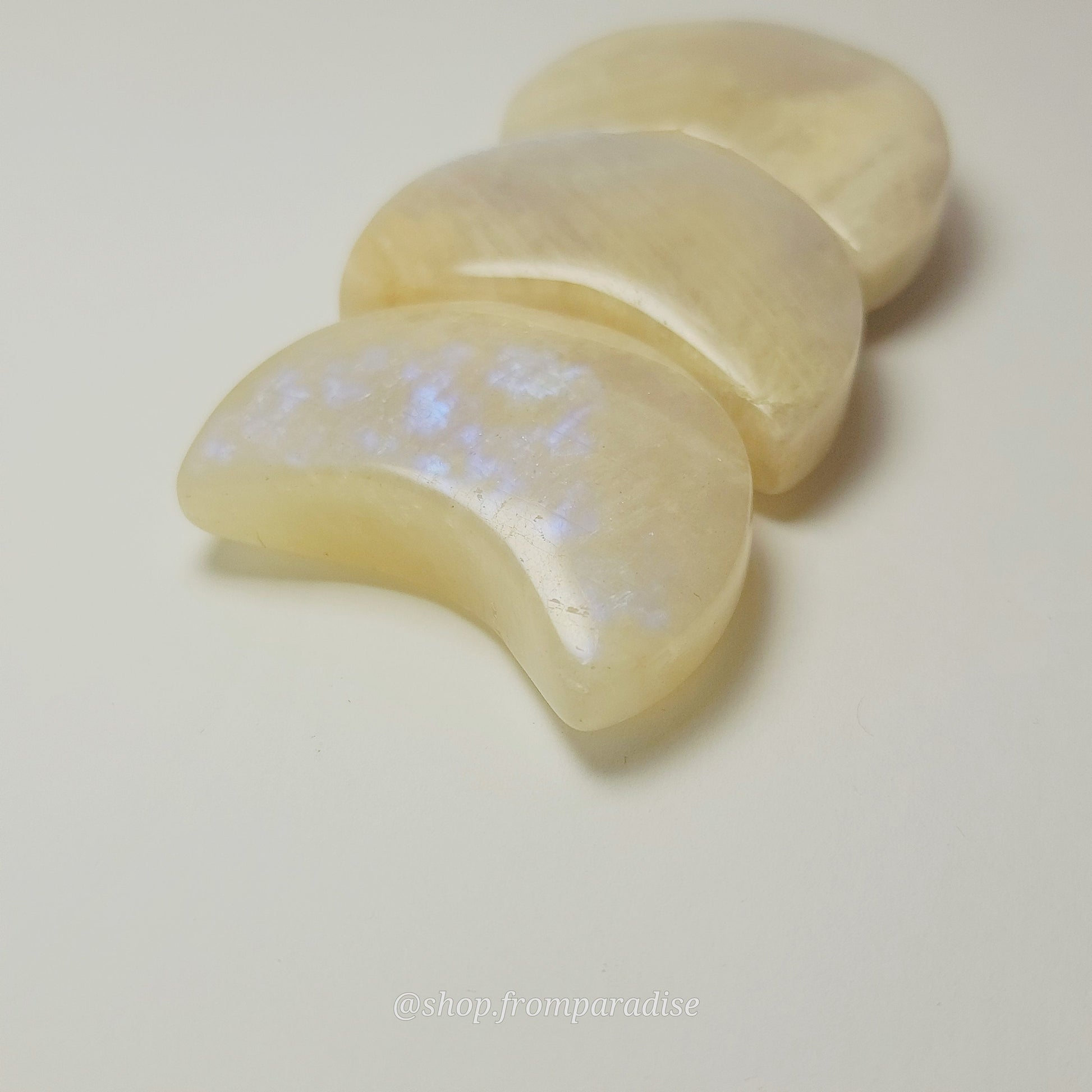 Blue Moonstone Moon Crystal Carving