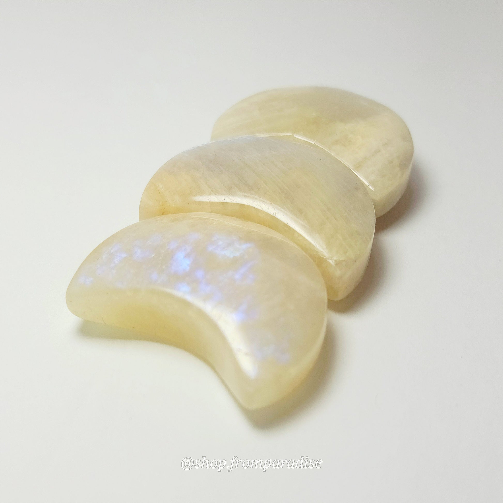 Blue Moonstone Moon Crystal Carving