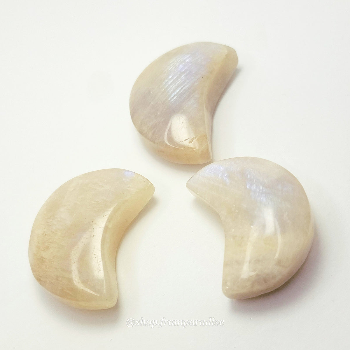 Blue Moonstone Moon Crystal Carving