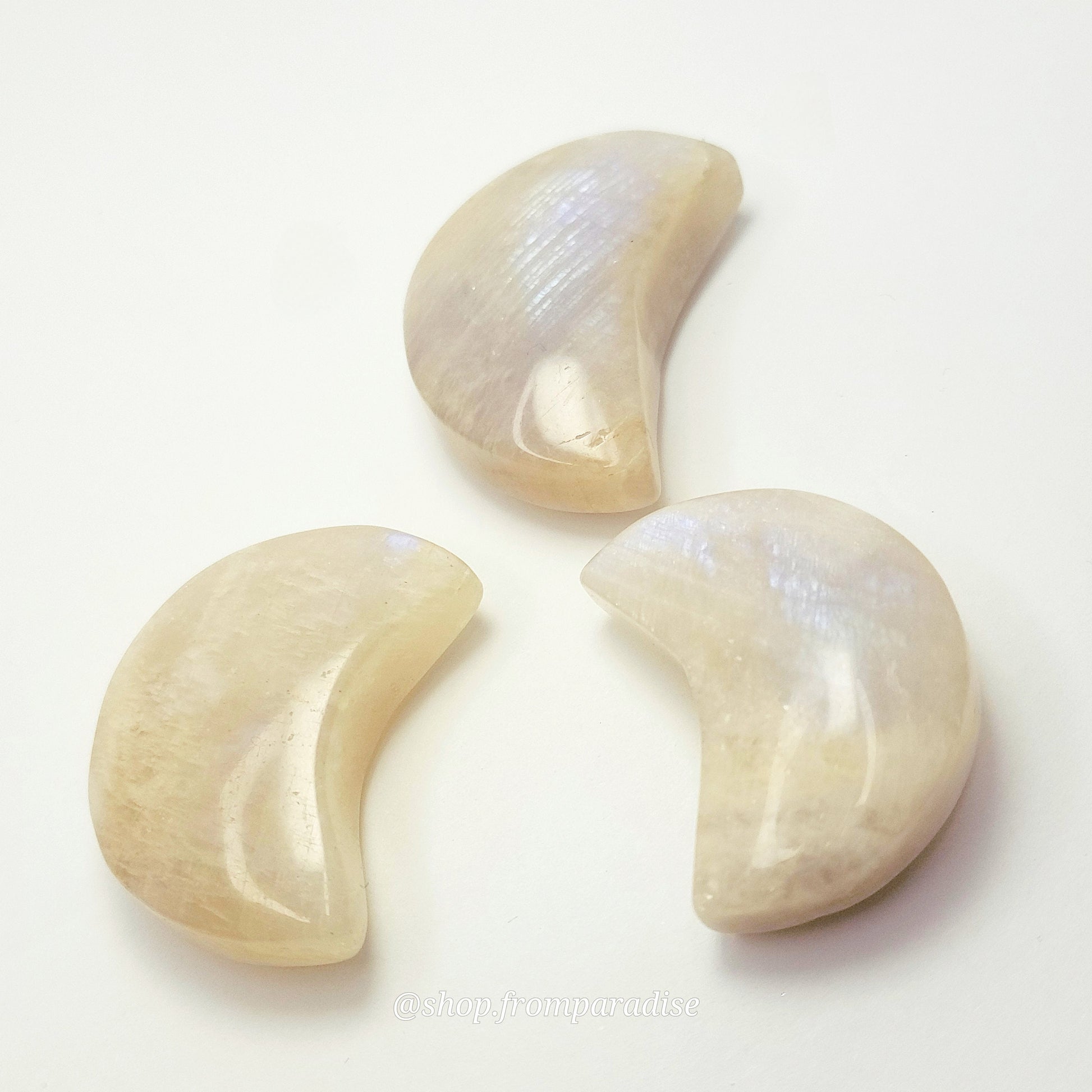 Blue Moonstone Moon Crystal Carving
