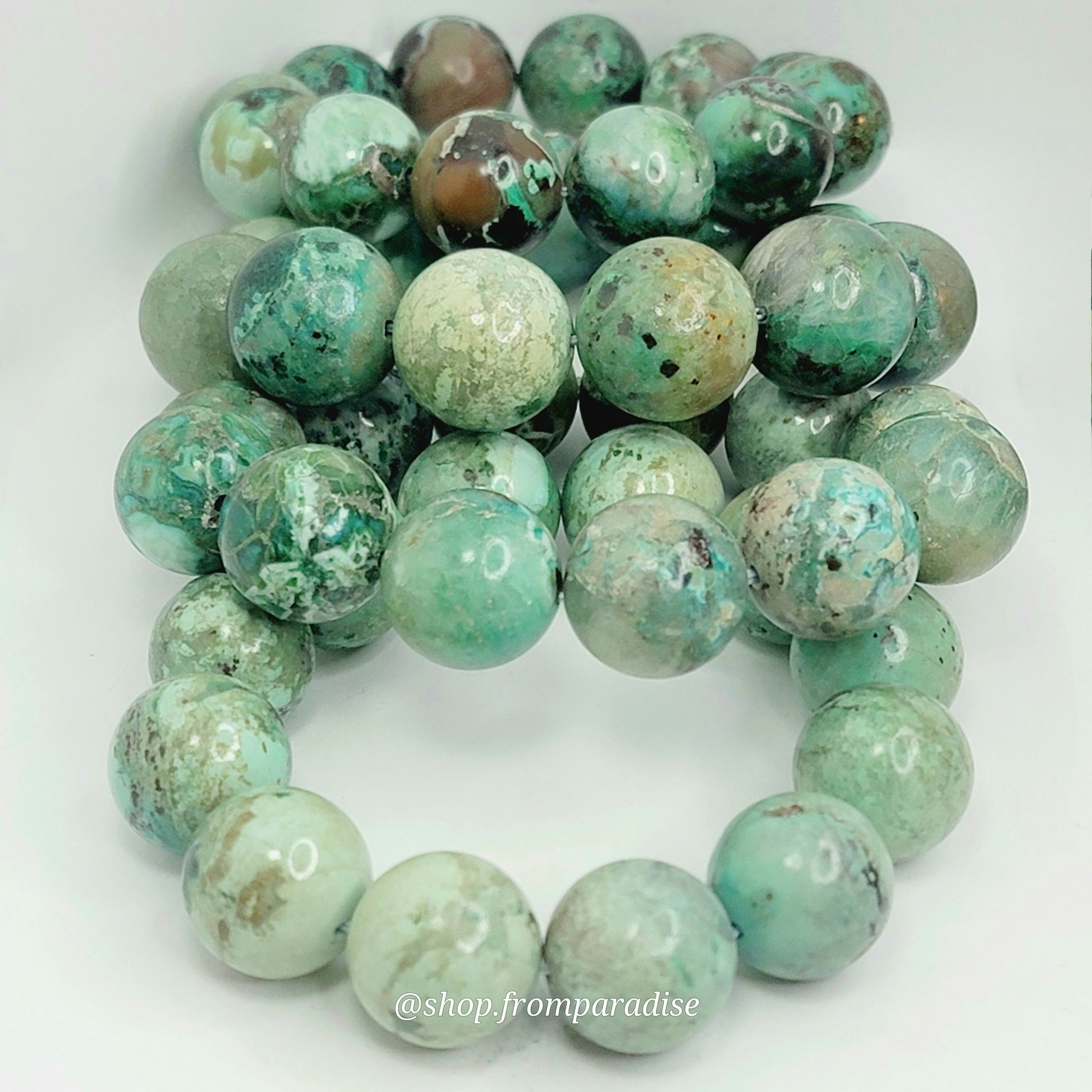 Chrysocolla Crystal Stretch Gemstone Bracelet