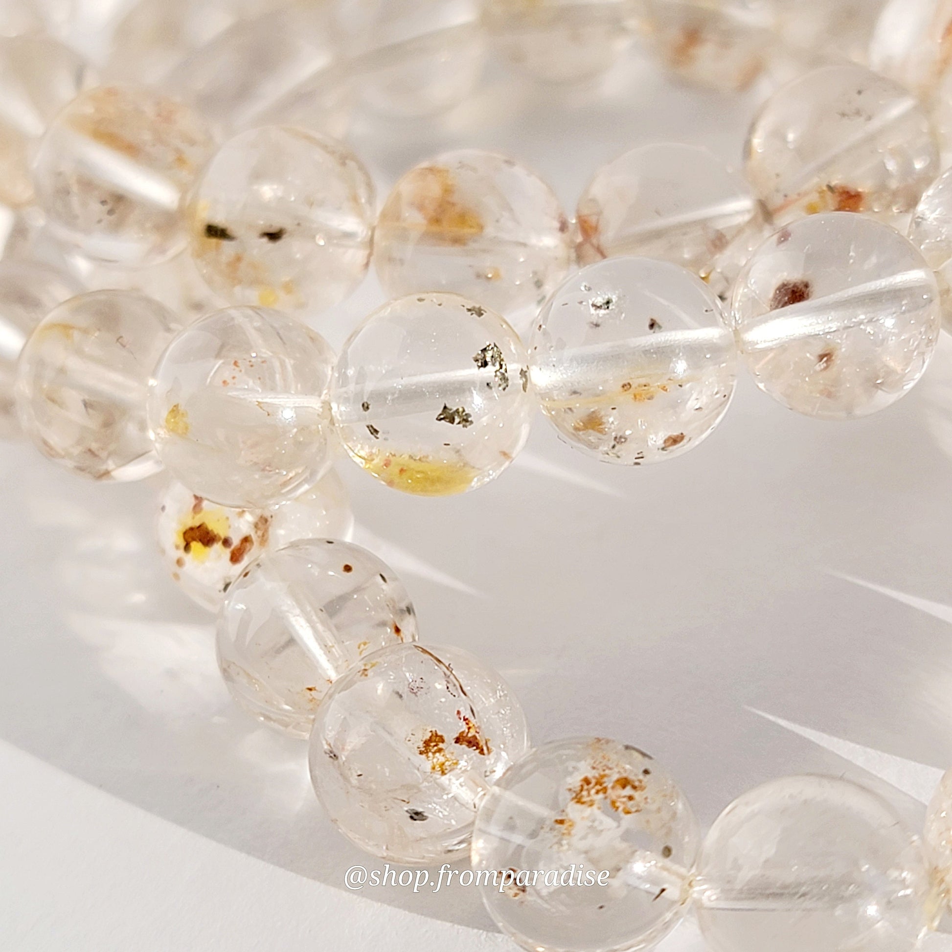 Pyrite and Clear Quartz Crystal Jewelry Bracelet