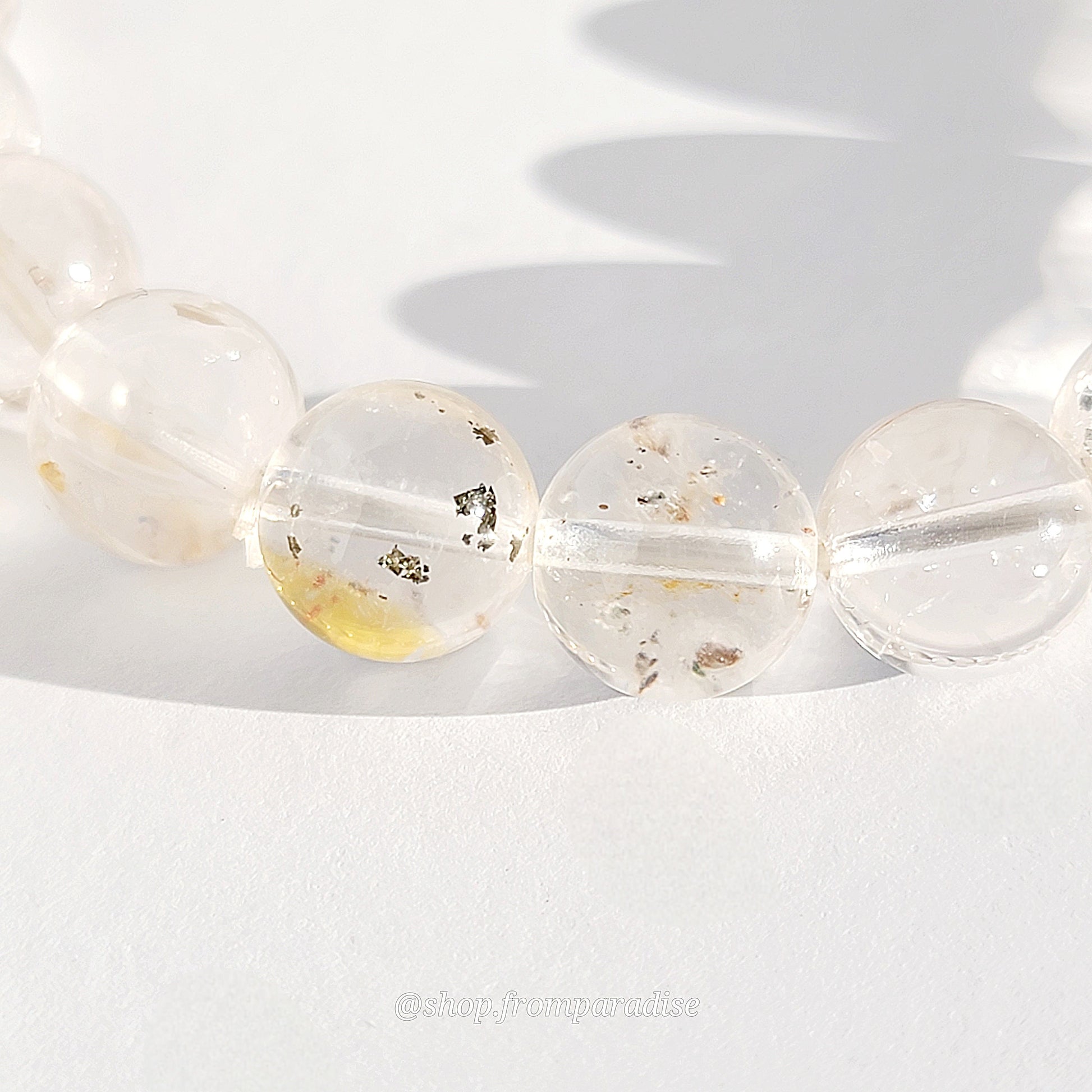 Pyrite and Clear Quartz Crystal Jewelry Bracelet