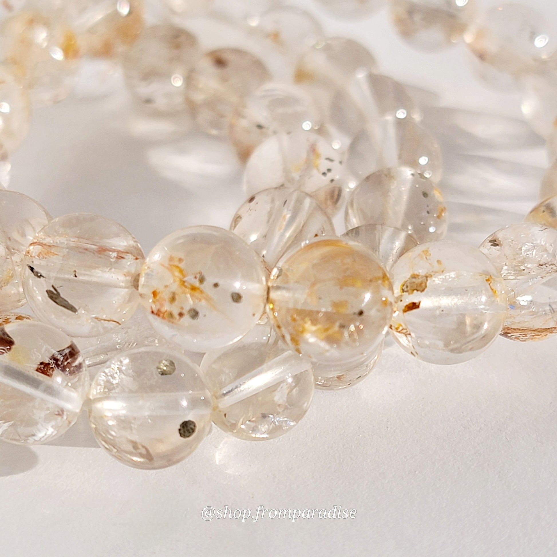 Pyrite and Clear Quartz Crystal Jewelry Bracelet