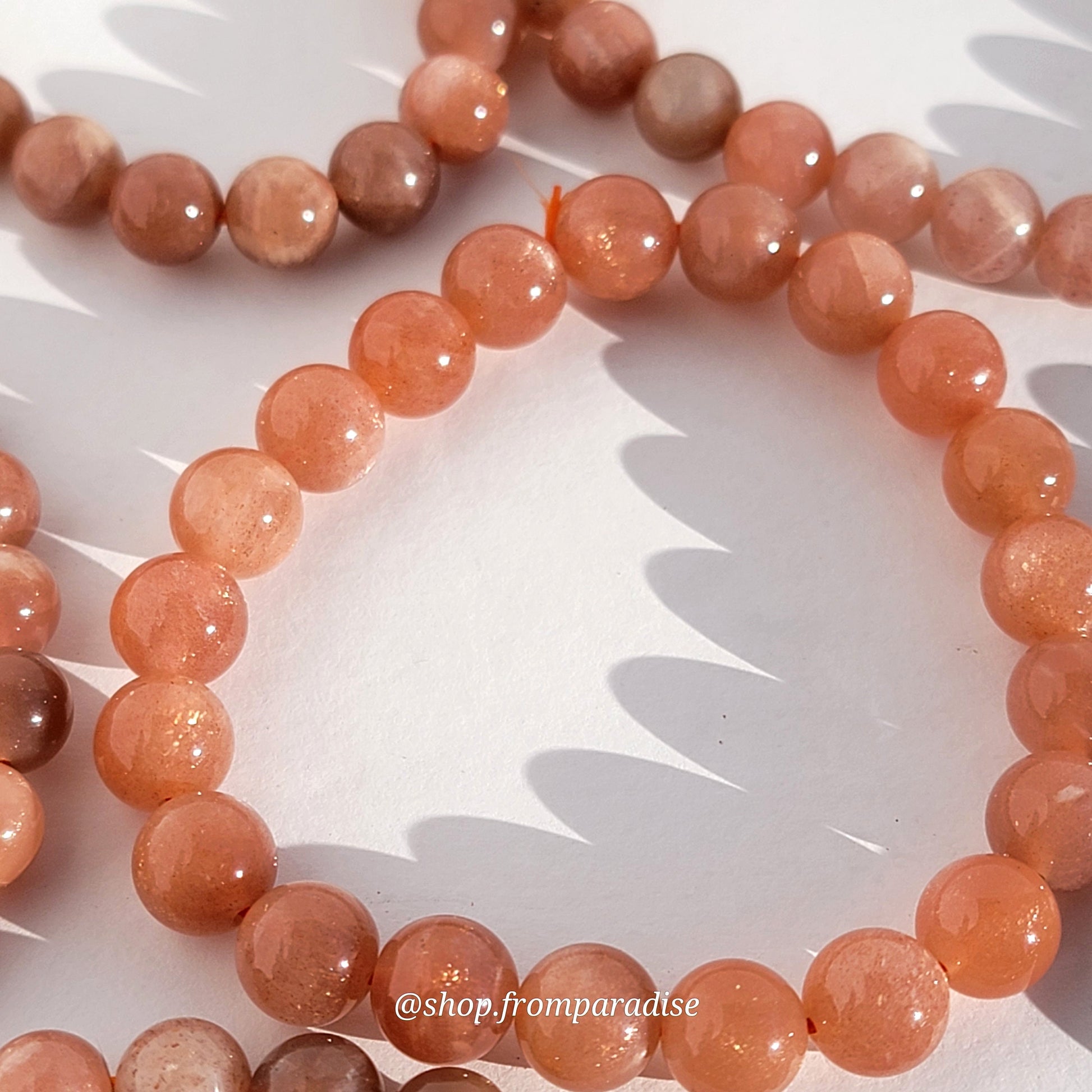 Peach Moonstone Crystal Bracelet Moonstone Handmade Jewelry