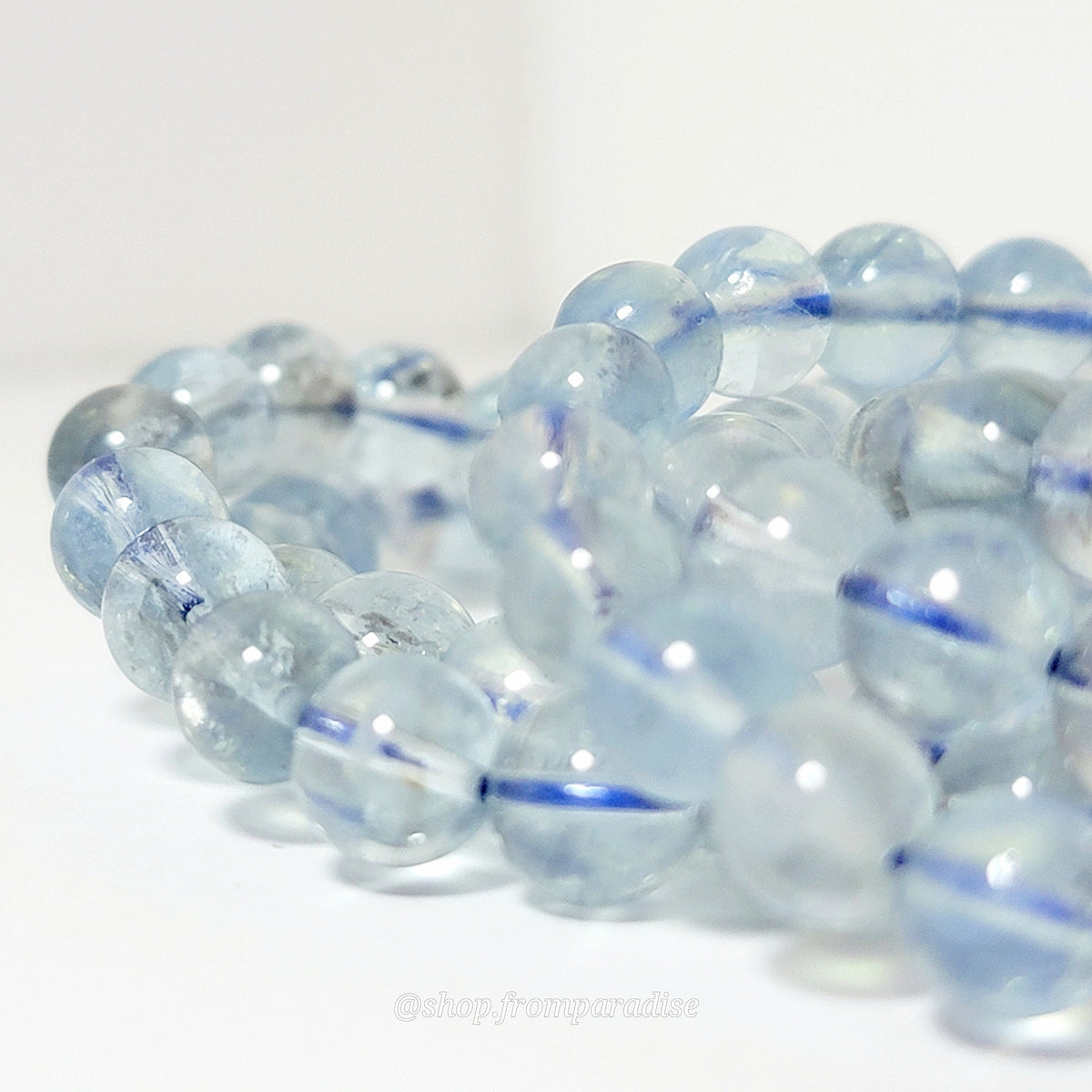Aquamarine Crystal Stretch Gemstone Bracelet