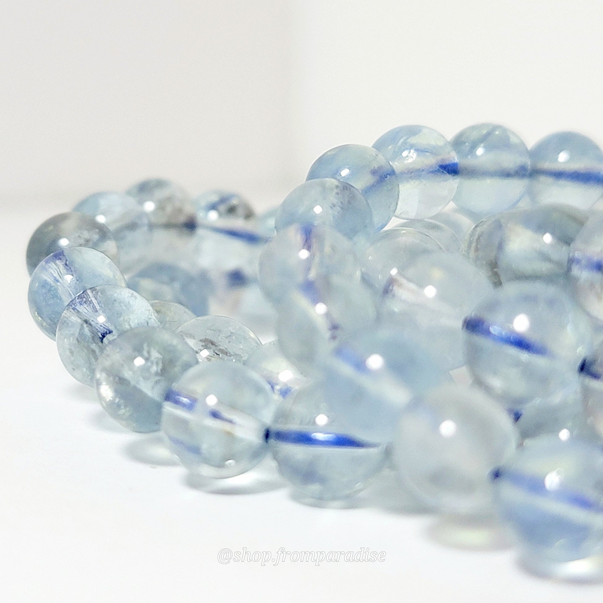 Aquamarine Crystal Stretch Gemstone Bracelet