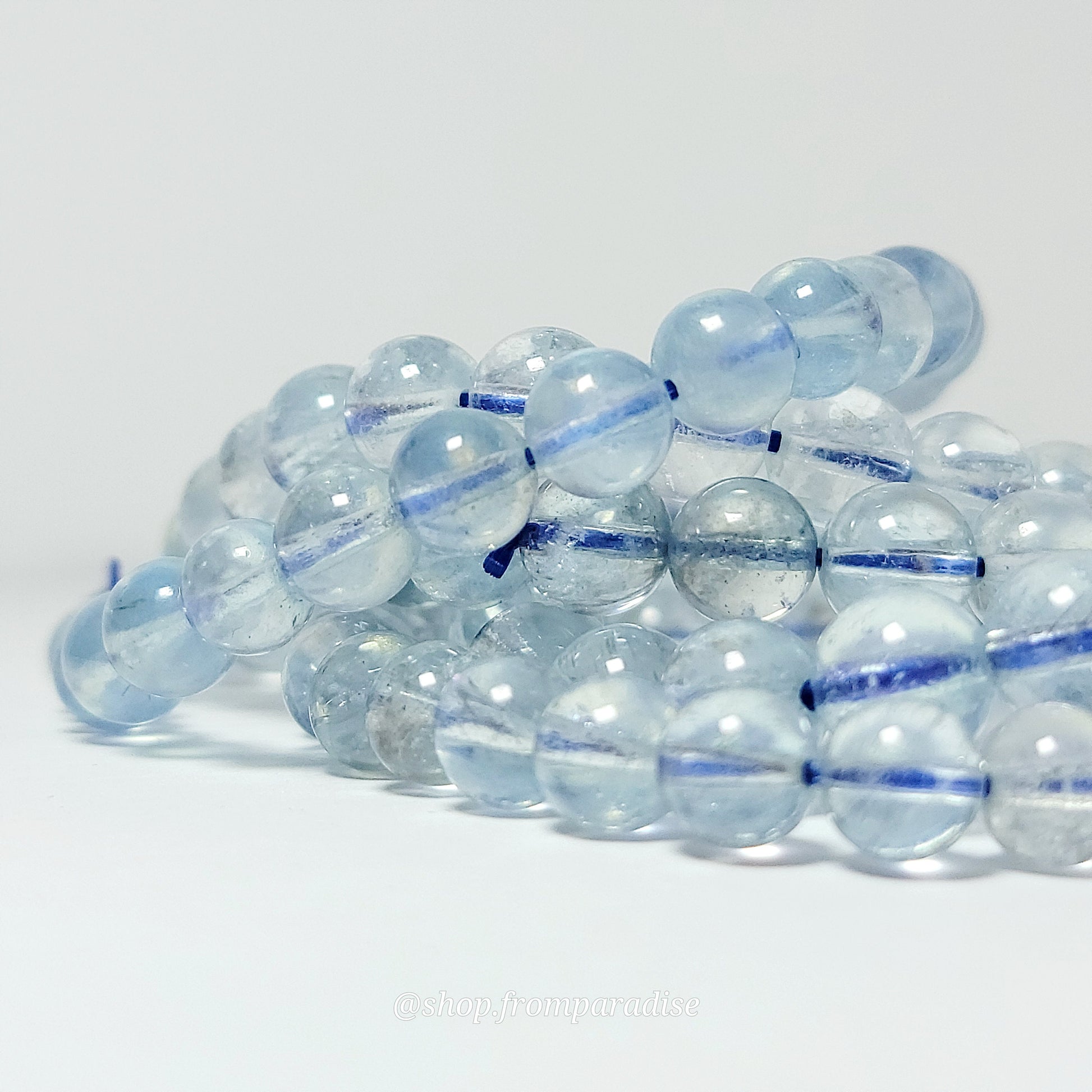 Aquamarine Crystal Stretch Gemstone Bracelet