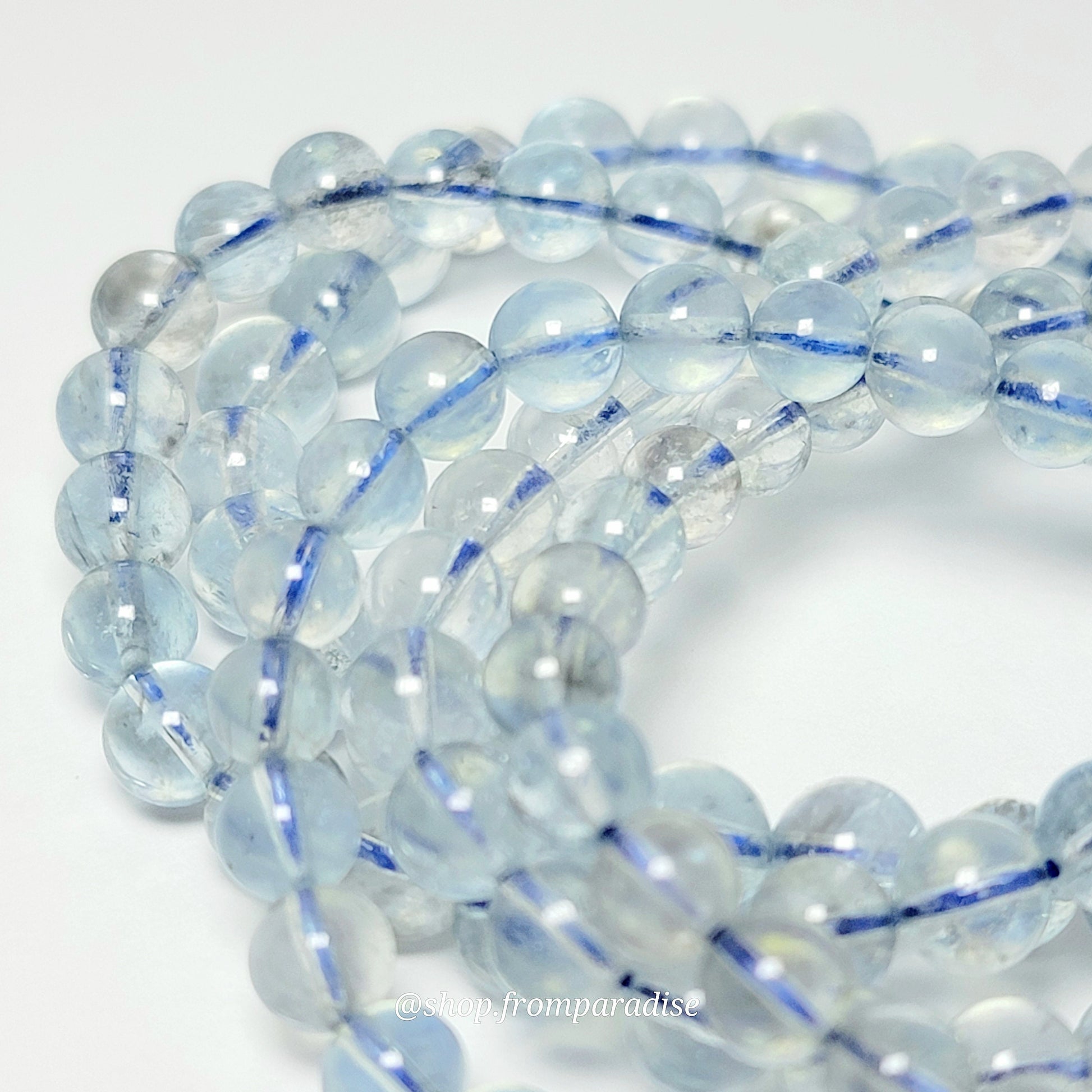 Aquamarine Crystal Stretch Gemstone Bracelet