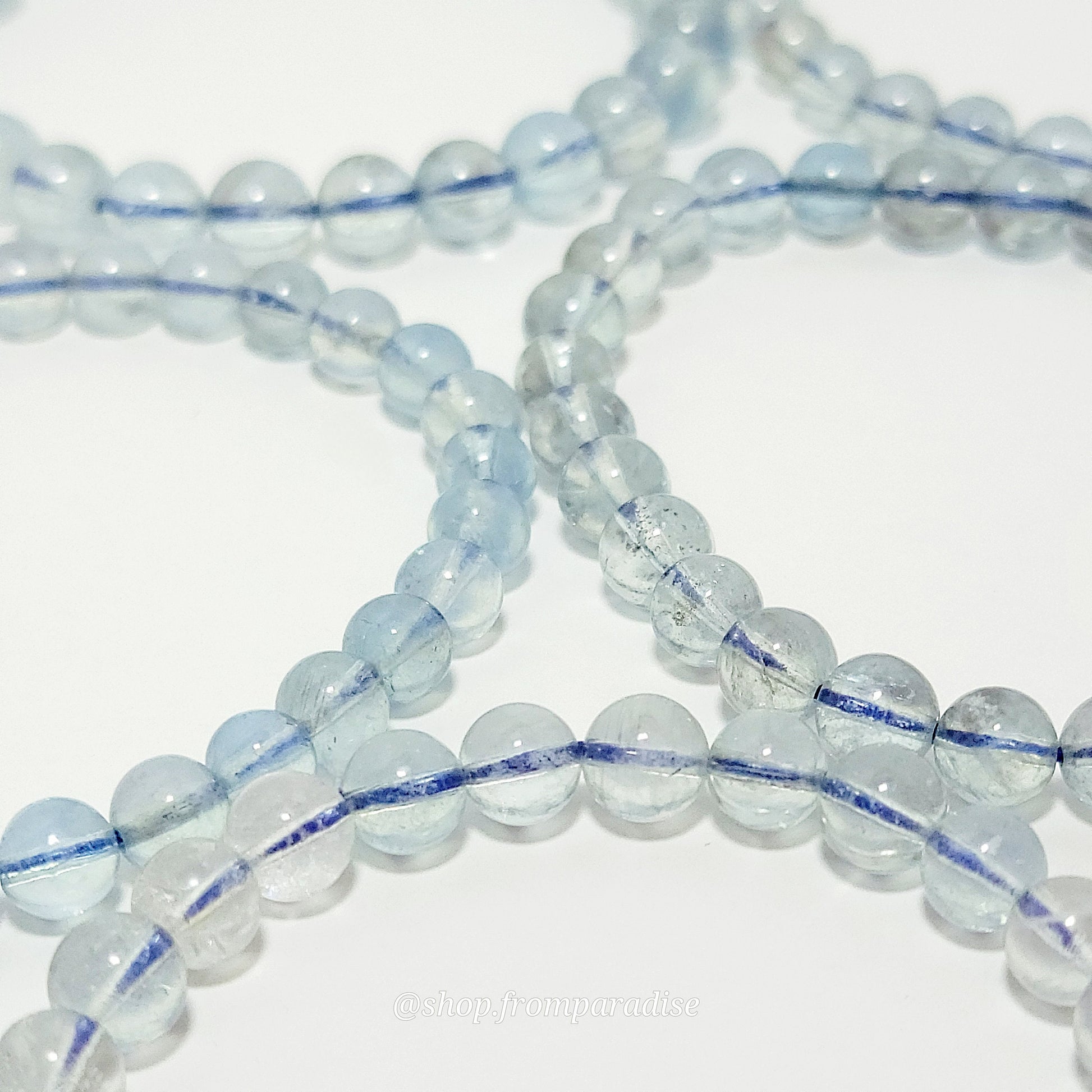 Aquamarine Crystal Stretch Gemstone Bracelet