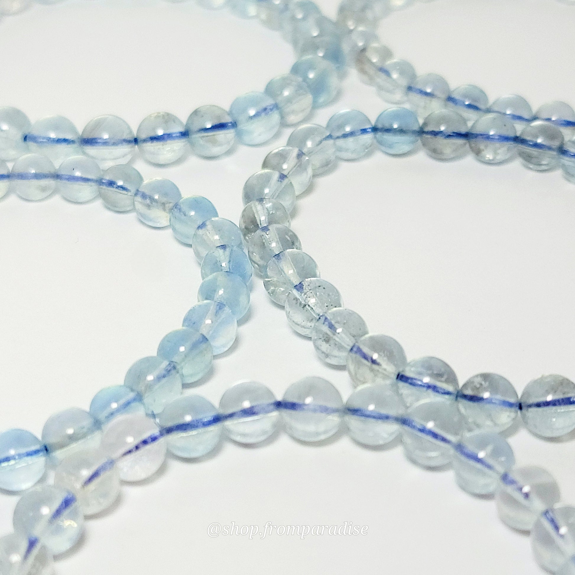 Aquamarine Crystal Stretch Gemstone Bracelet
