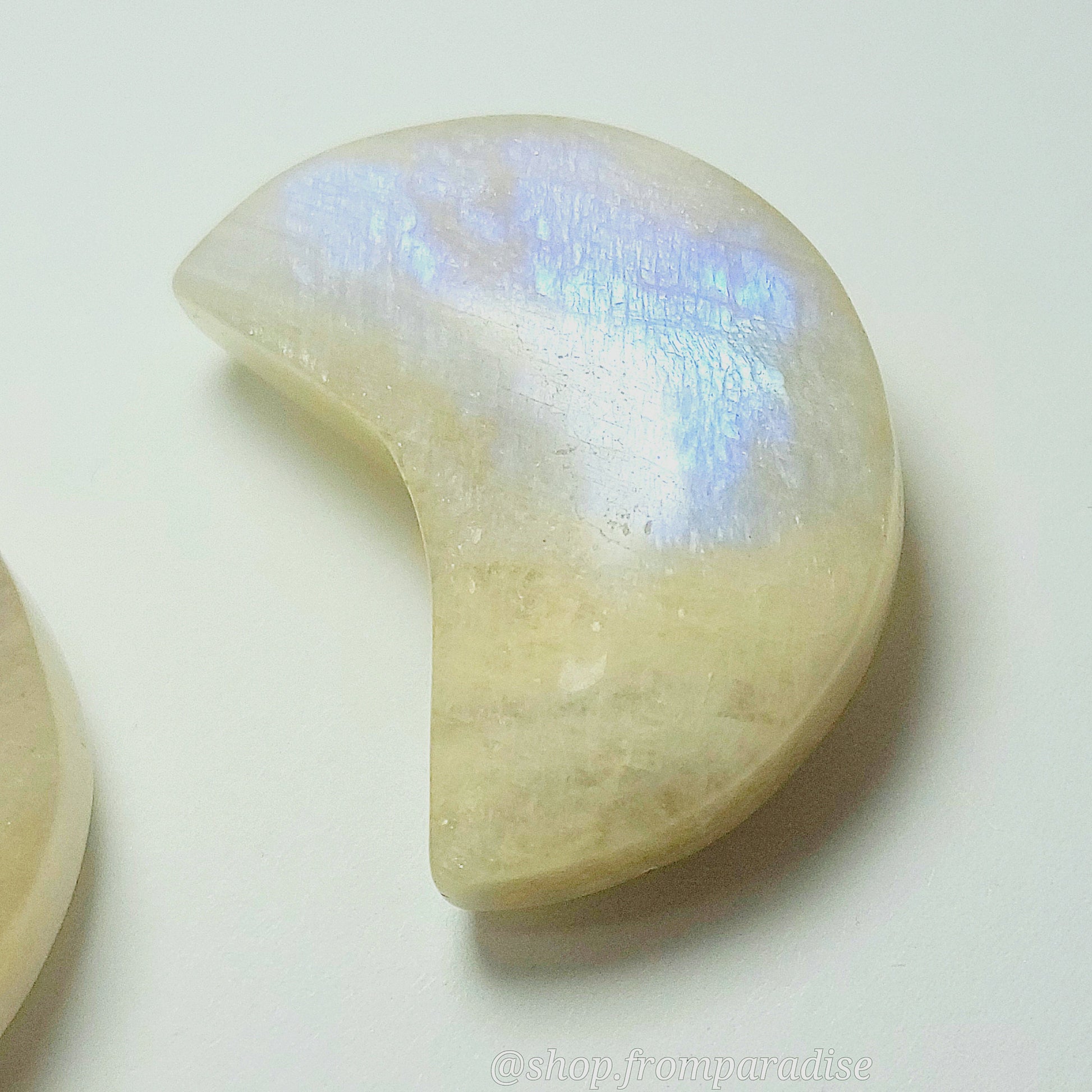 Blue Moonstone Moon Crystal Carving