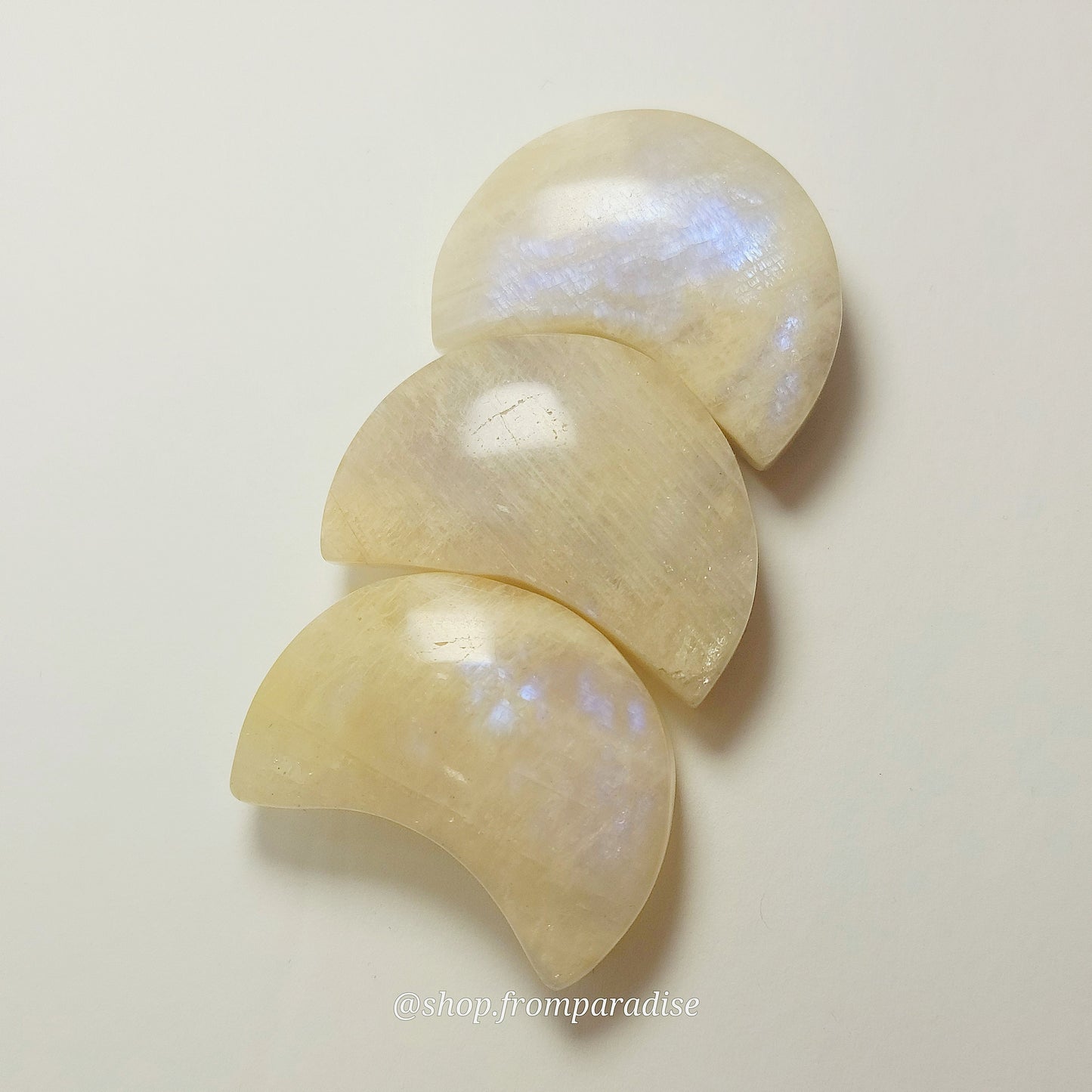 Blue Moonstone Moon Crystal Carving