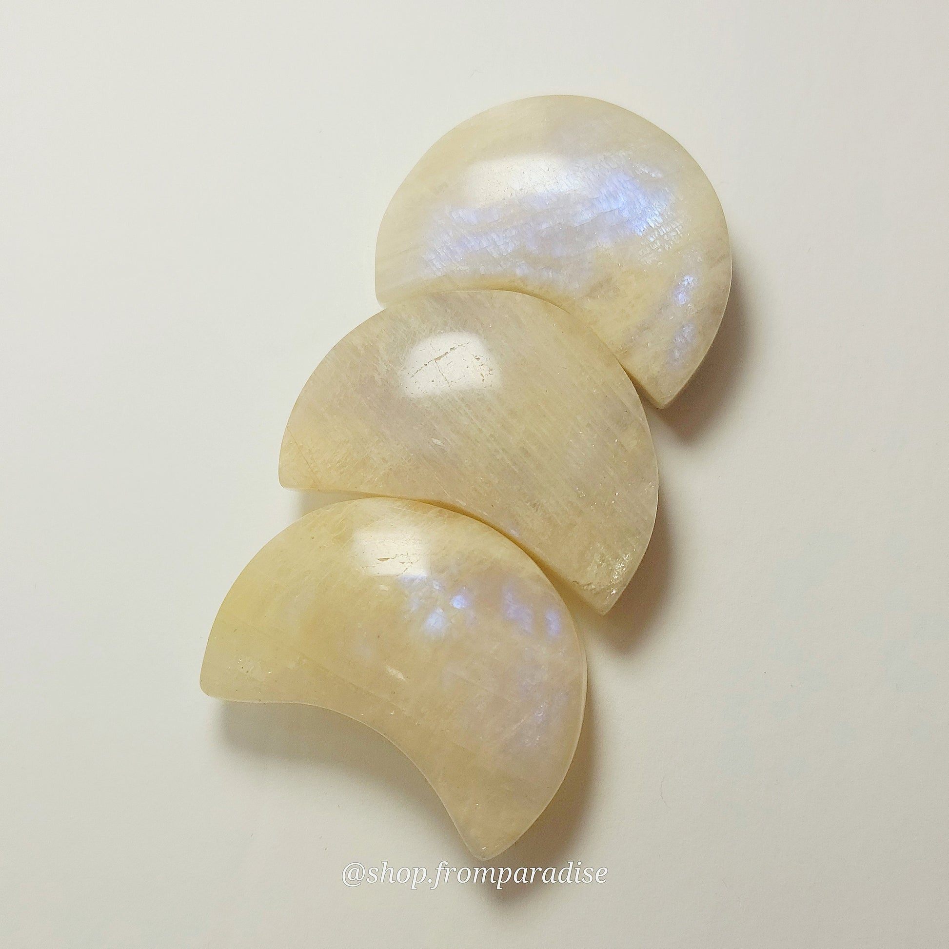Blue Moonstone Moon Crystal Carving