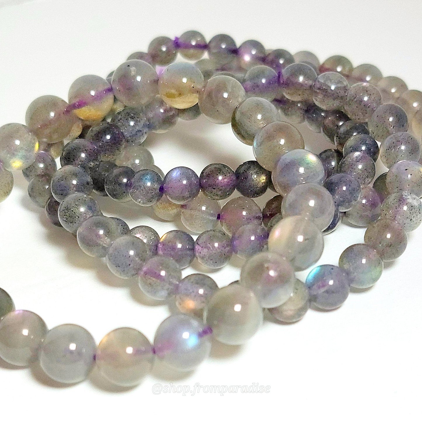 Pink Purple Labradorite Crystal Bracelet
