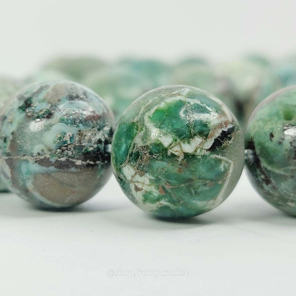 Chrysocolla Crystal Stretch Gemstone Bracelet