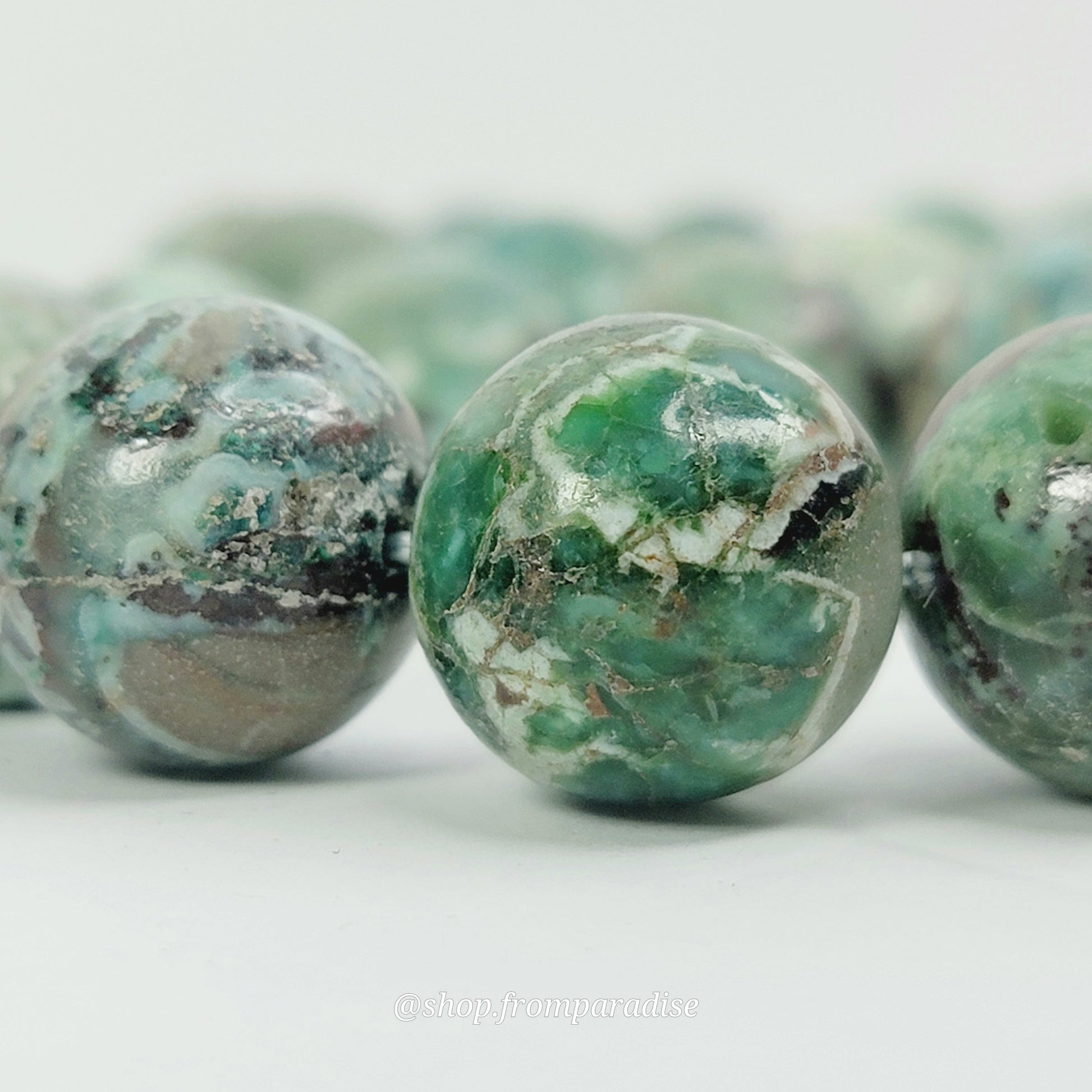 Chrysocolla Crystal Stretch Gemstone Bracelet