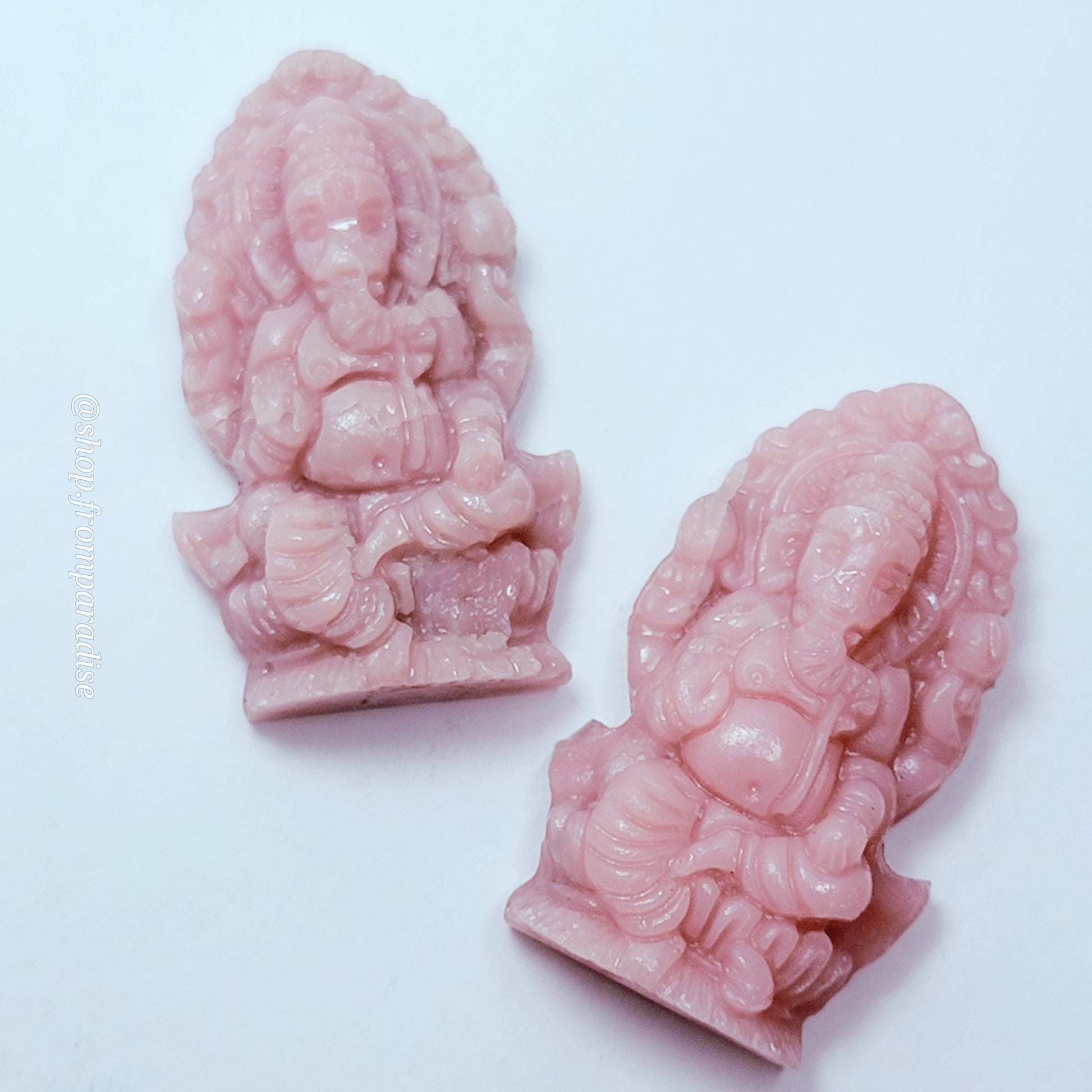 Ganesha Statue Pink Opal Crystal Carving: The Remover of Obstacles, God of New Beginnings, Wisdom, and Success