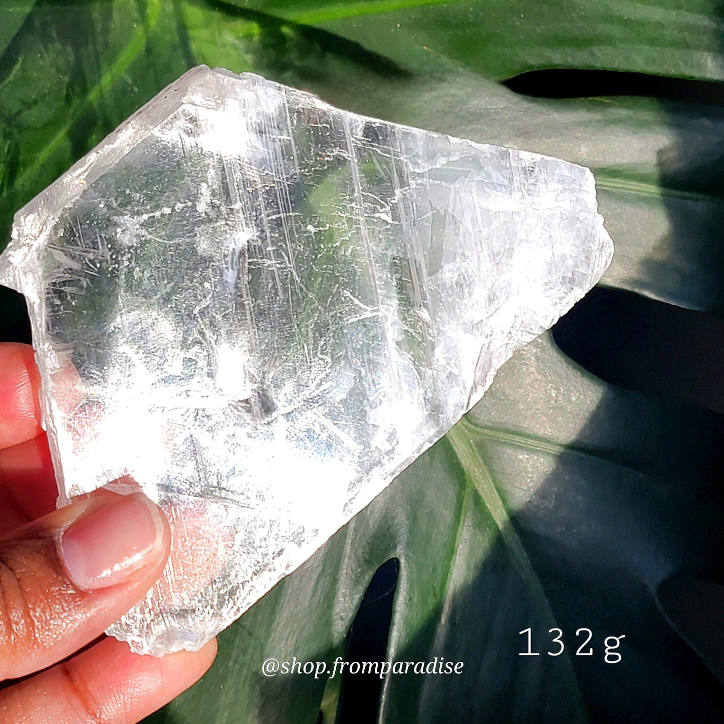 Raw Selenite Crystal Charging Plate