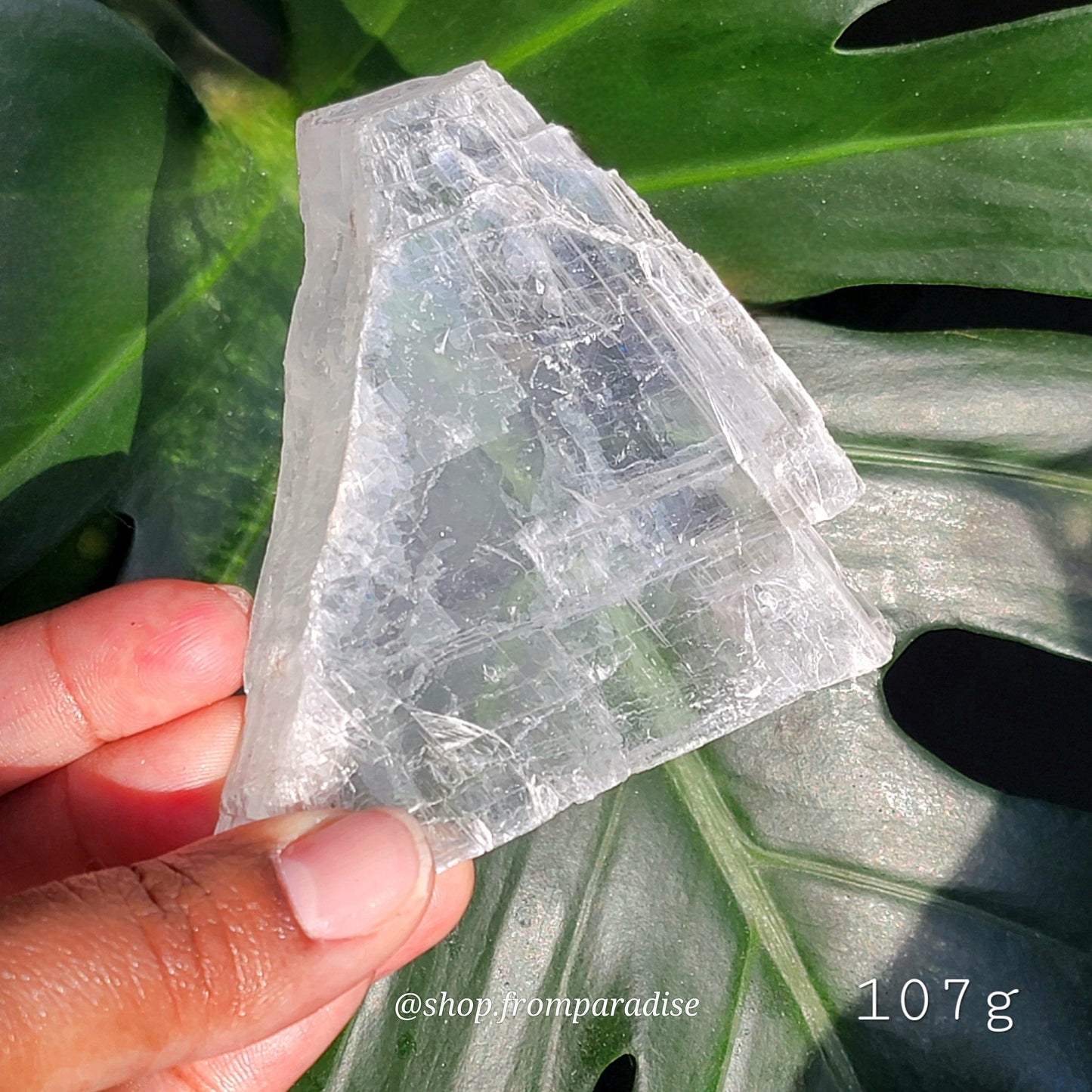 Raw Selenite Crystal Charging Plate