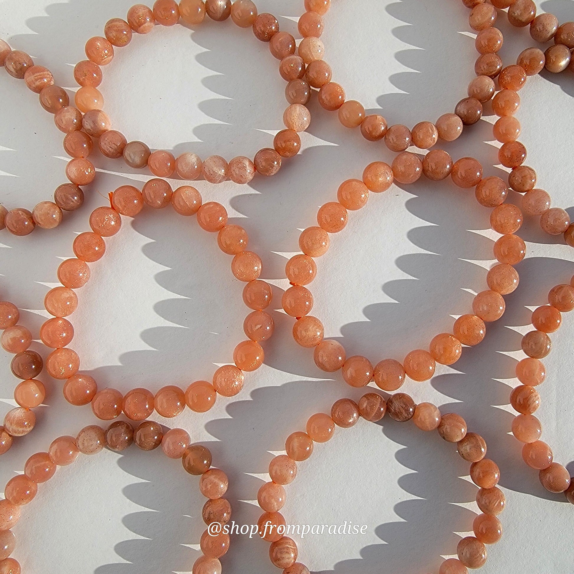 Peach Moonstone Crystal Bracelet Moonstone Handmade Jewelry