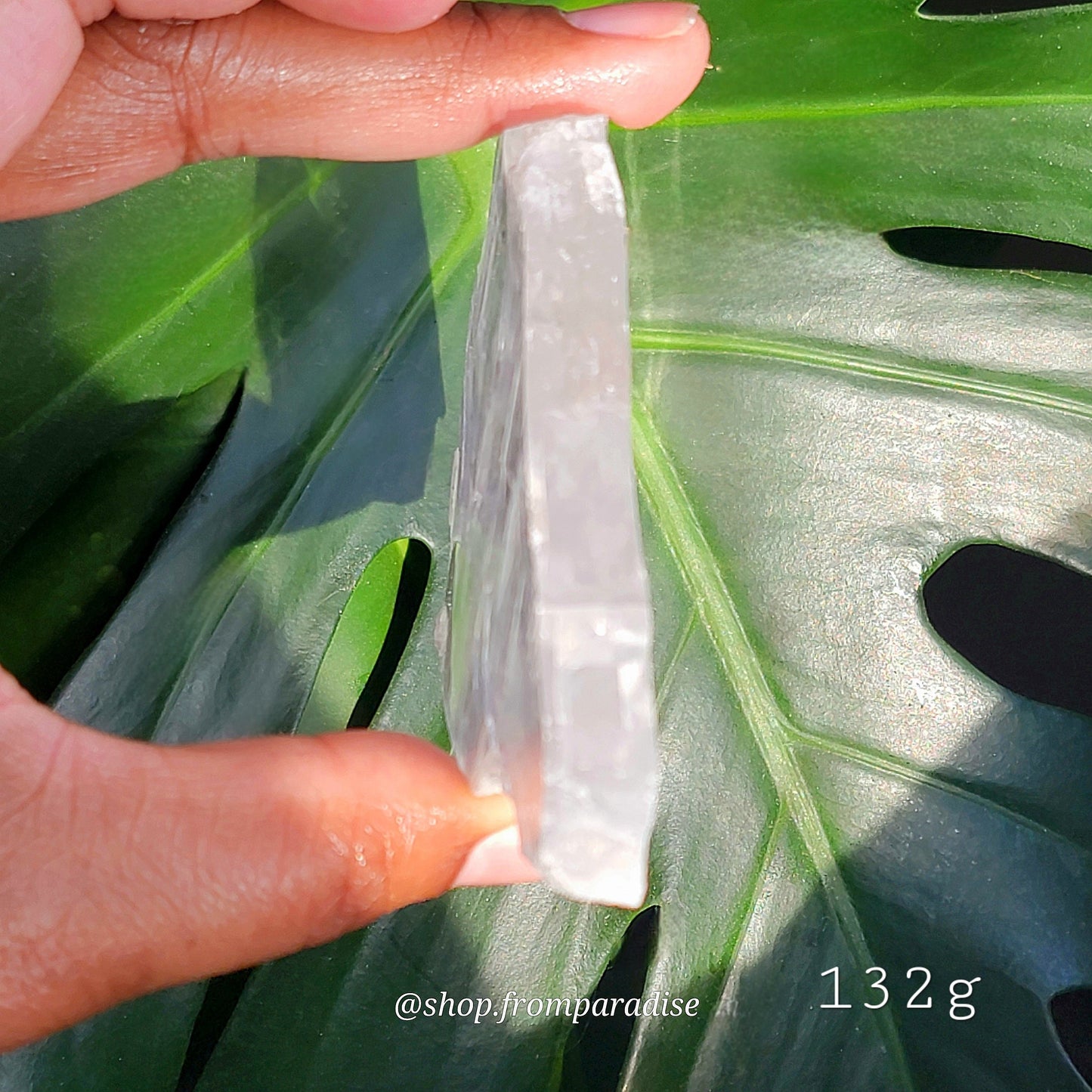 Raw Selenite Crystal Charging Plate