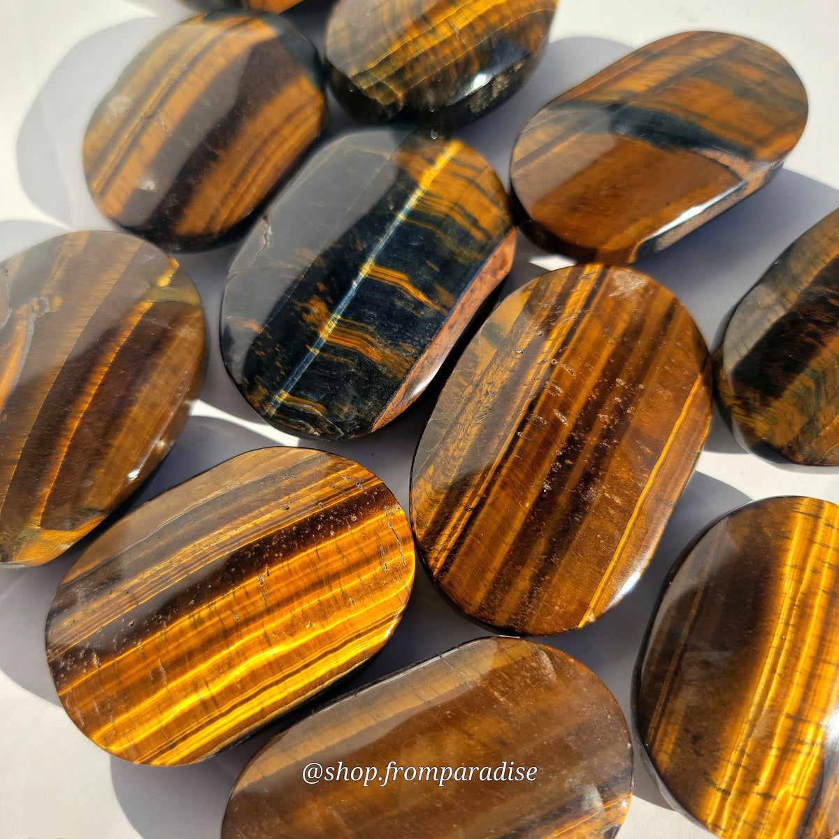 Tiger Eye Palm Stone