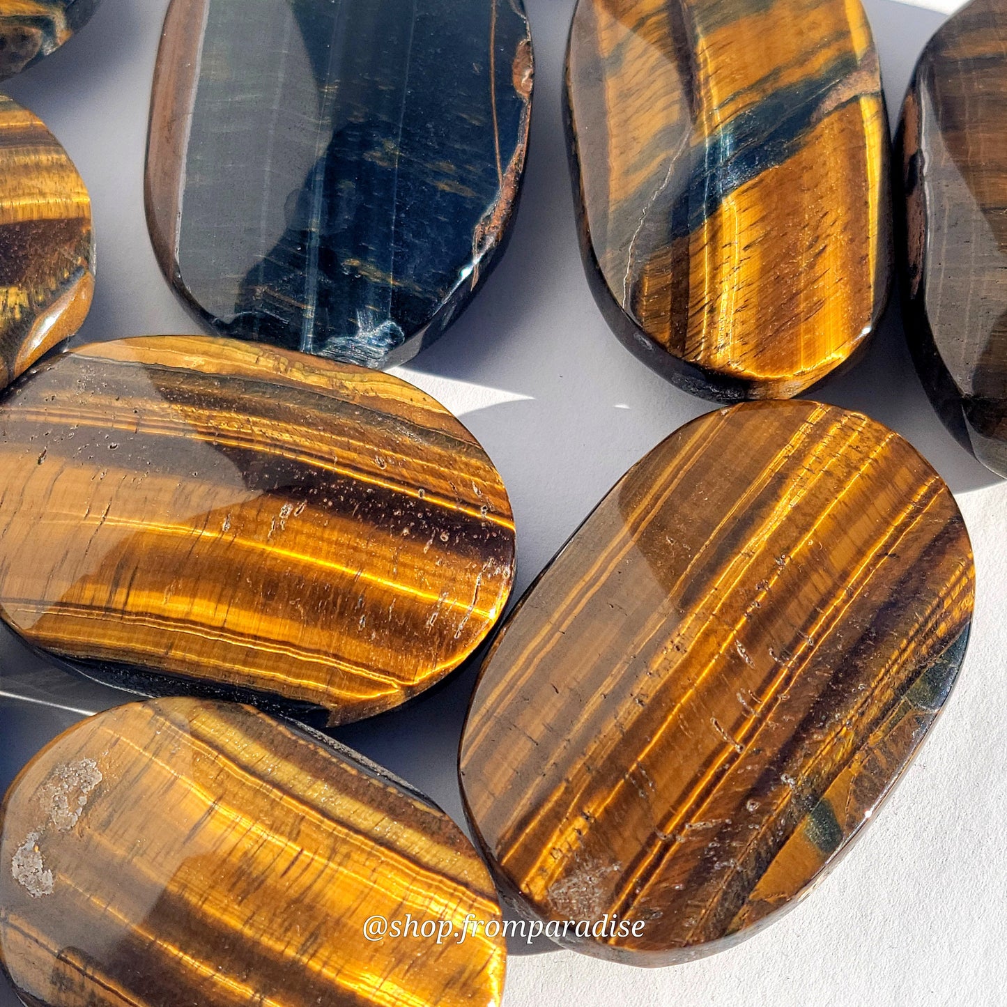 Tiger Eye Palm Stone
