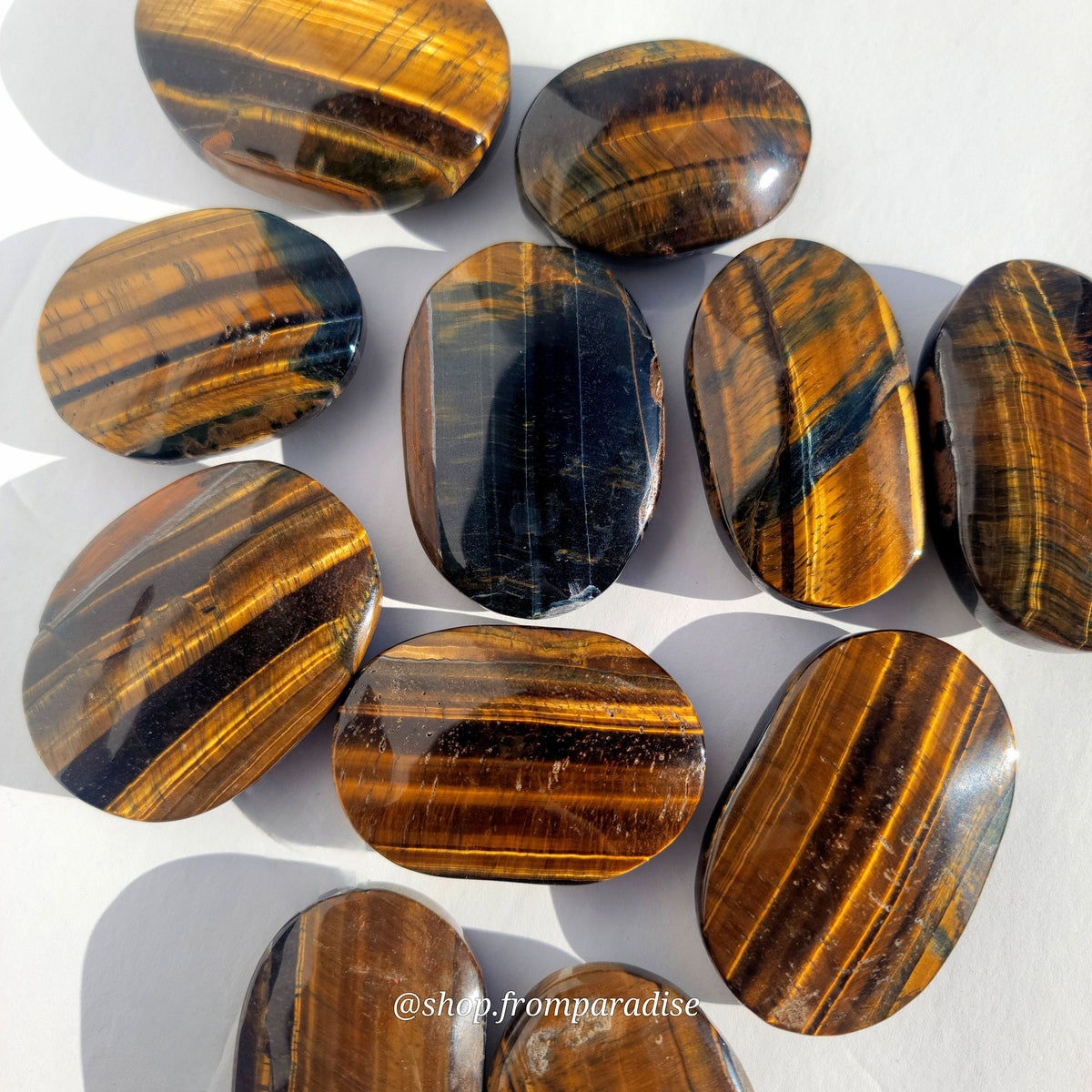 Tiger Eye Palm Stone