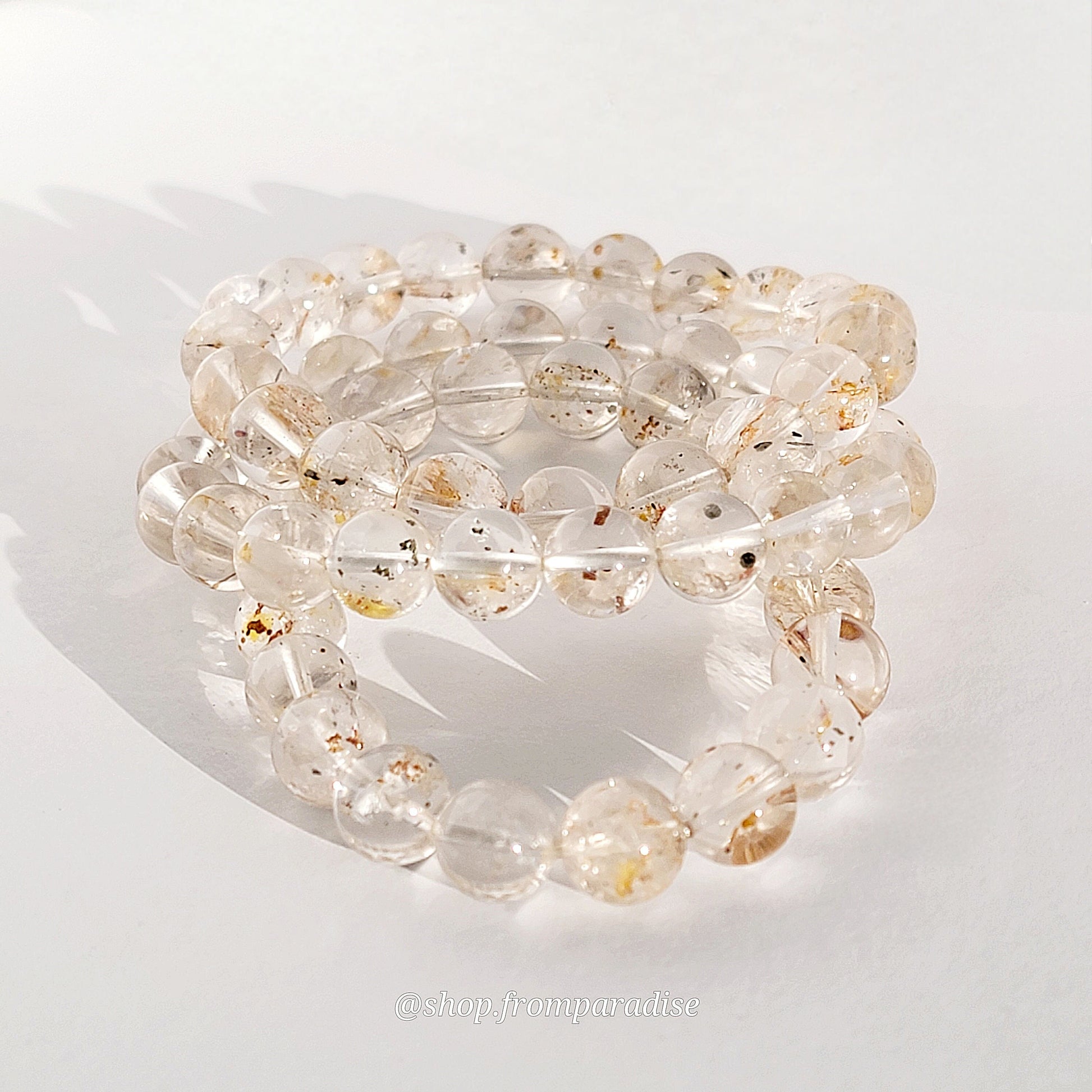 Pyrite and Clear Quartz Crystal Jewelry Bracelet