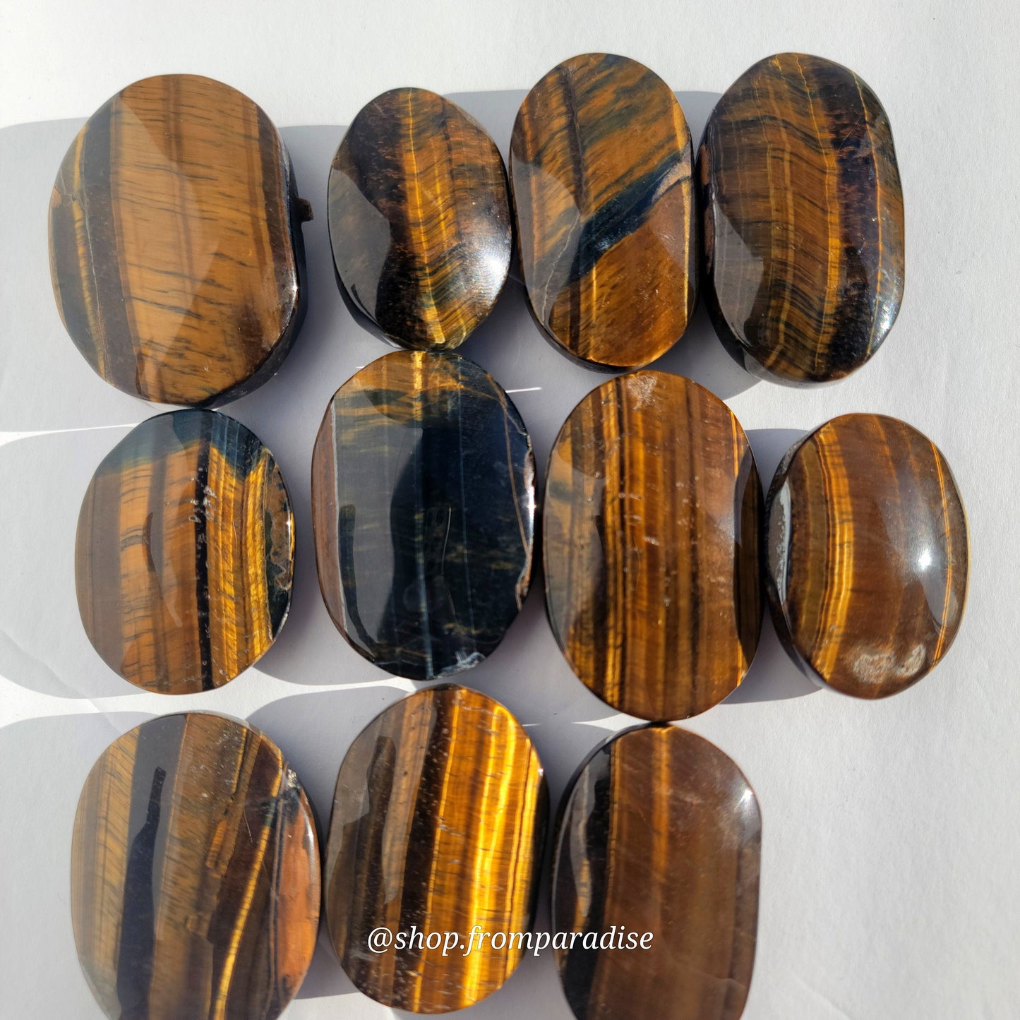 Golden Tiger Eye Palm Stone