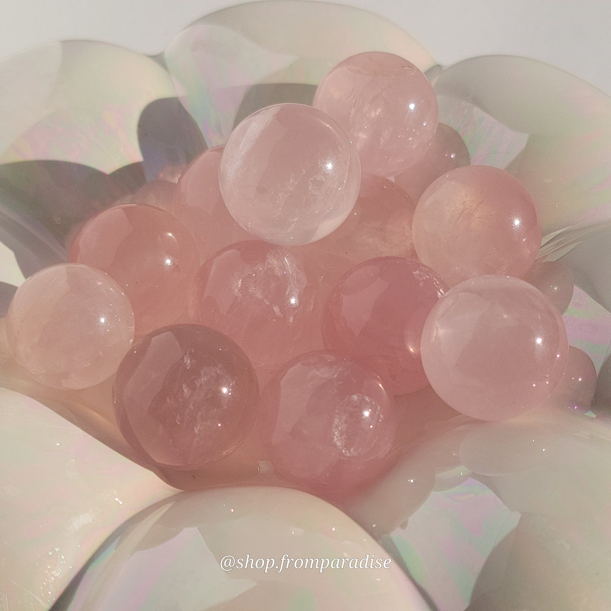 Pink Rose Quartz Mini Crystal Sphere