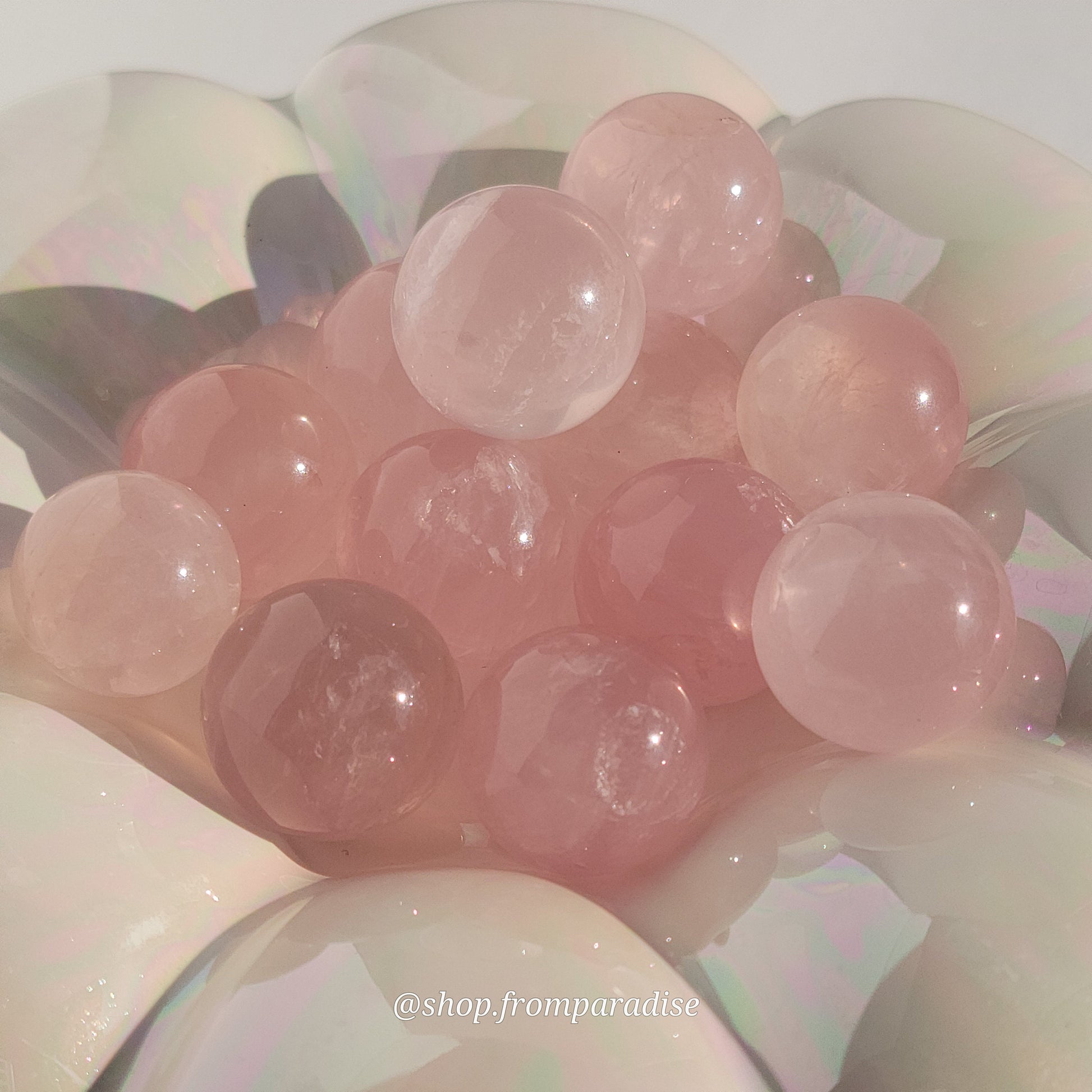 Pink Rose Quartz Mini Crystal Sphere