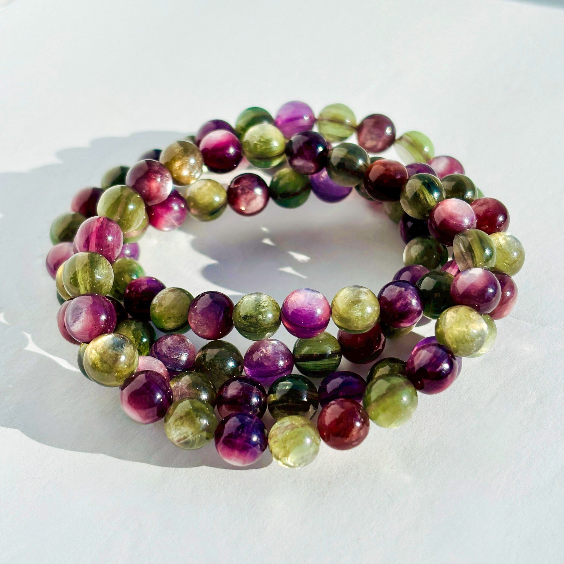 Green Lepidolite Purple Lepidolite Bracelet