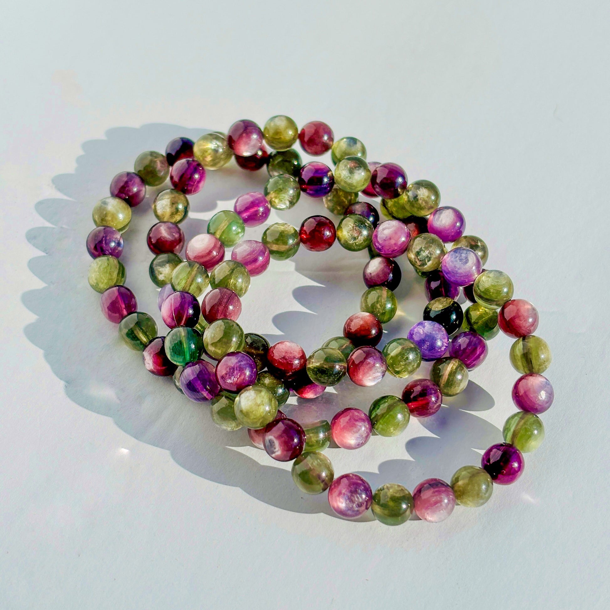Green Lepidolite Purple Lepidolite Bracelet