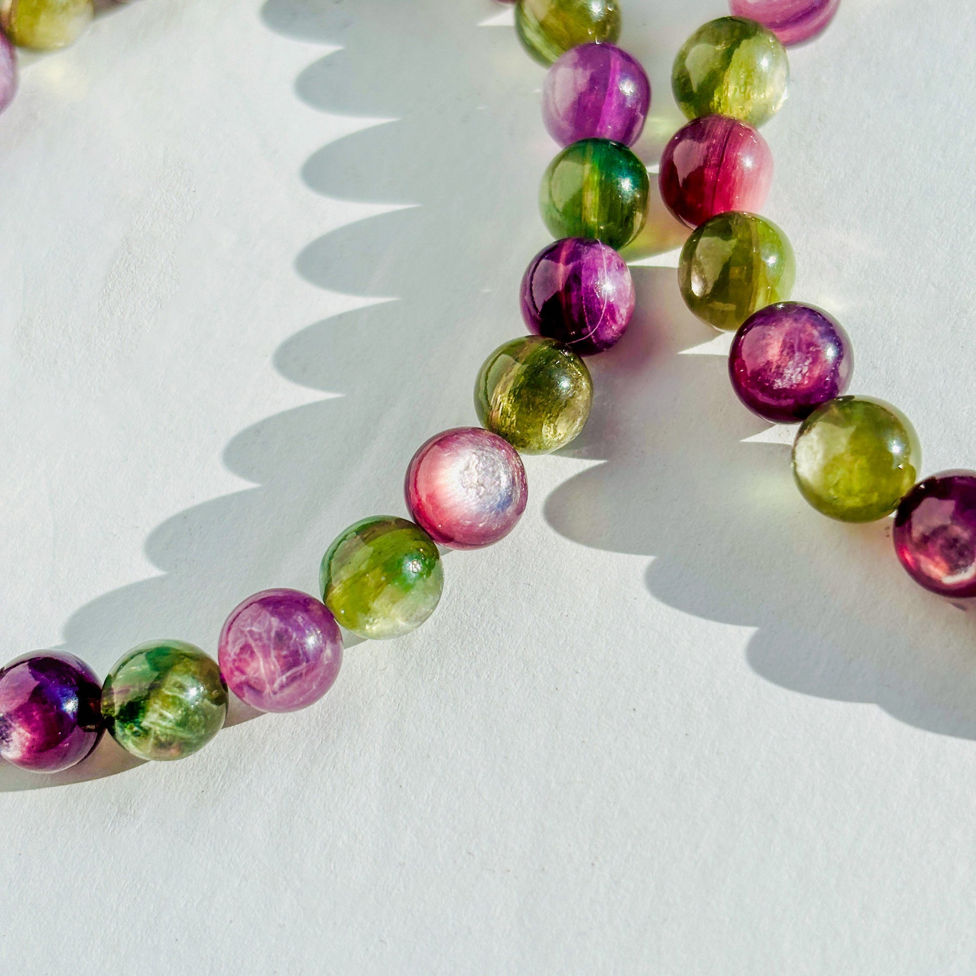 Green Lepidolite Purple Lepidolite Bracelet