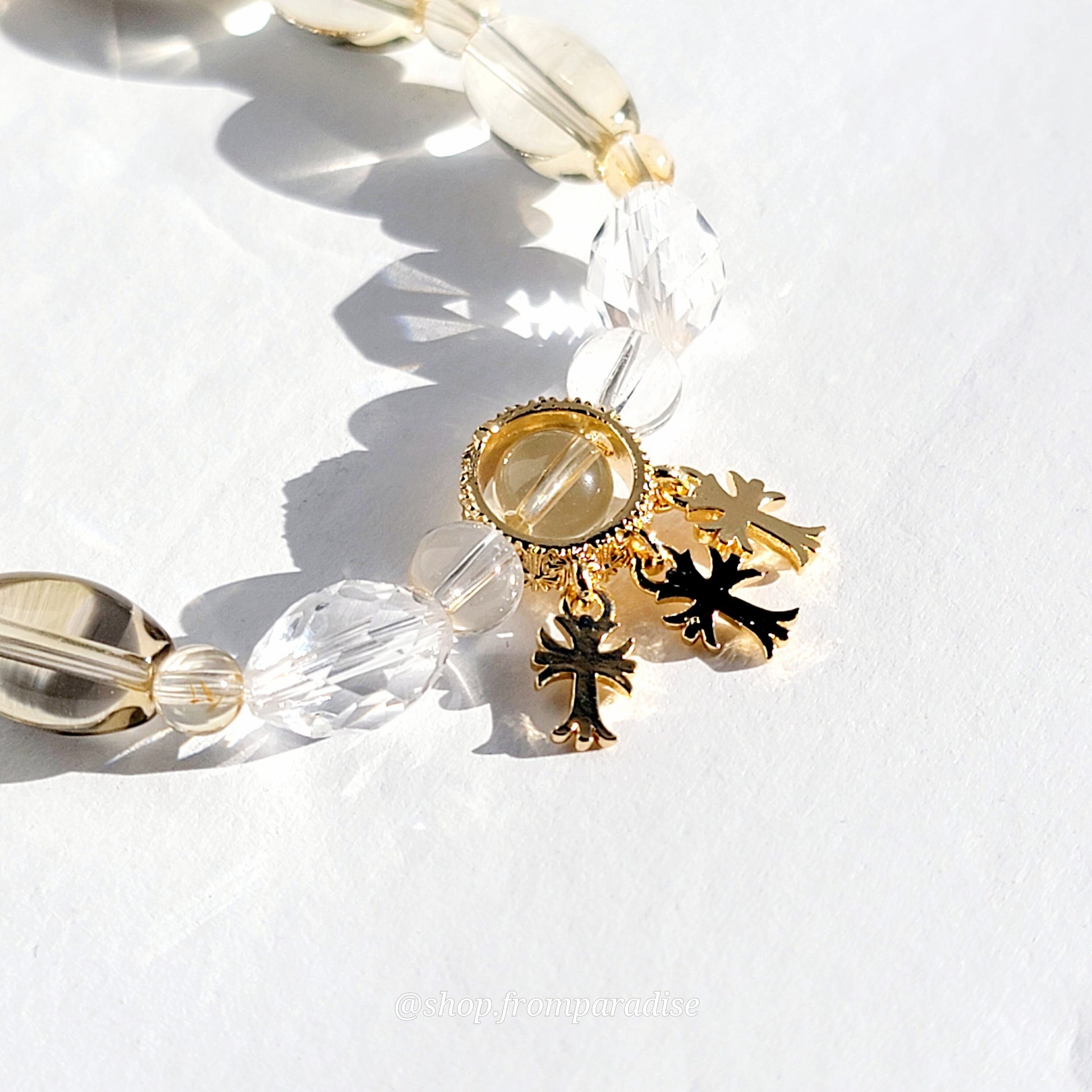 Citrine and Clear Quartz Bracelet