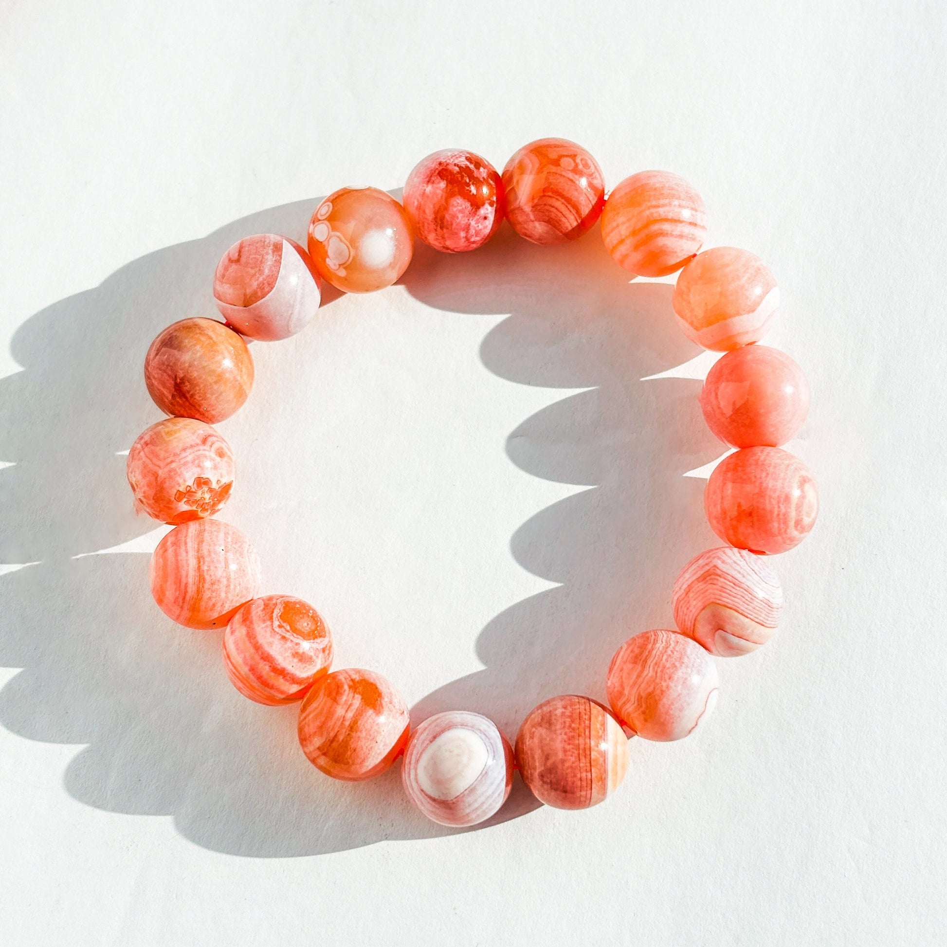 Medicine Dust Agate Crystal Beaded Bracelet