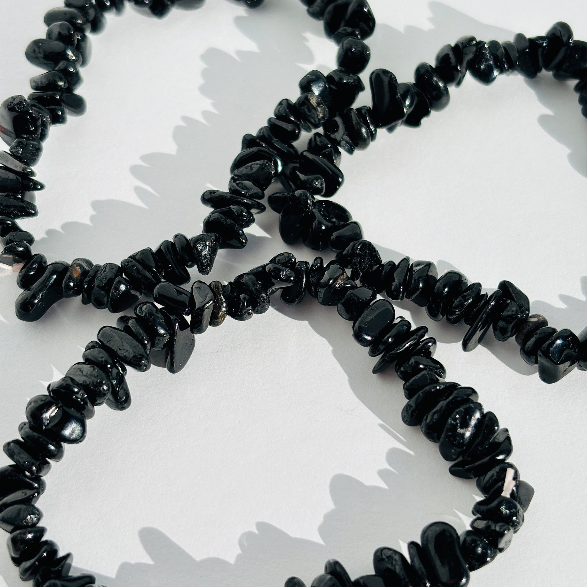 Black Tourmaline Crystal Chip Bracelet