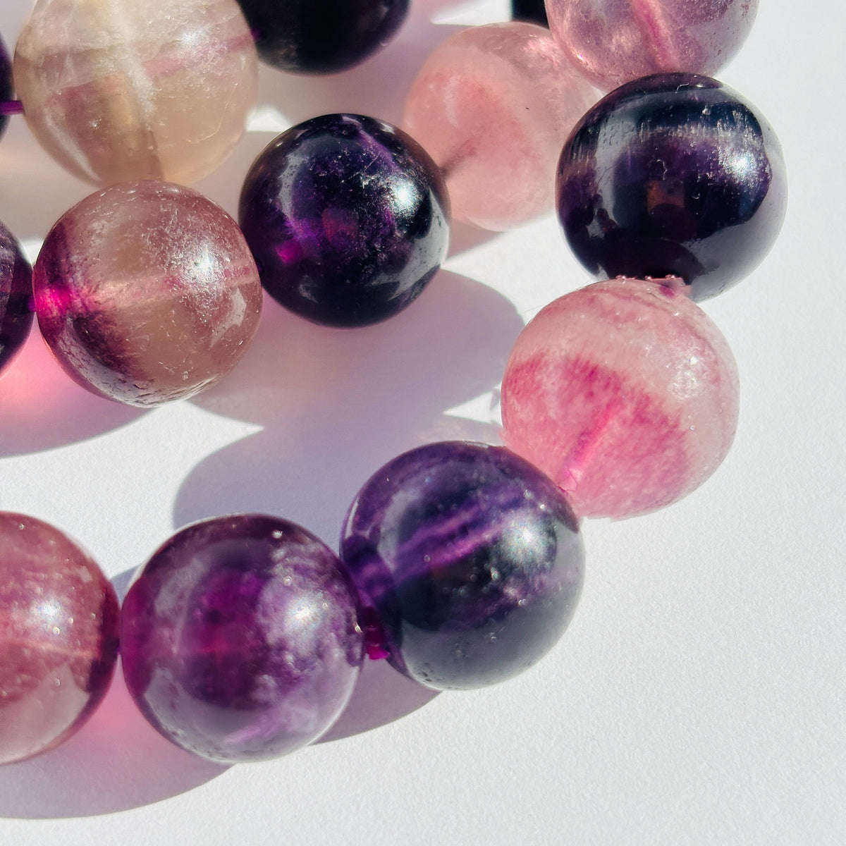 PurplePurple Fluorite Crystal Handmade Bracelet Fluorite Crystal Bracelet