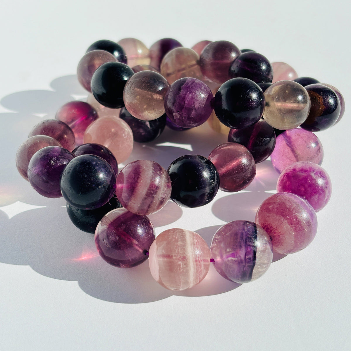 Purple Fluorite Crystal Handmade Bracelet