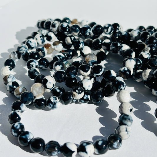 Faceted Orca Agate Crystal Handmade Bracelet