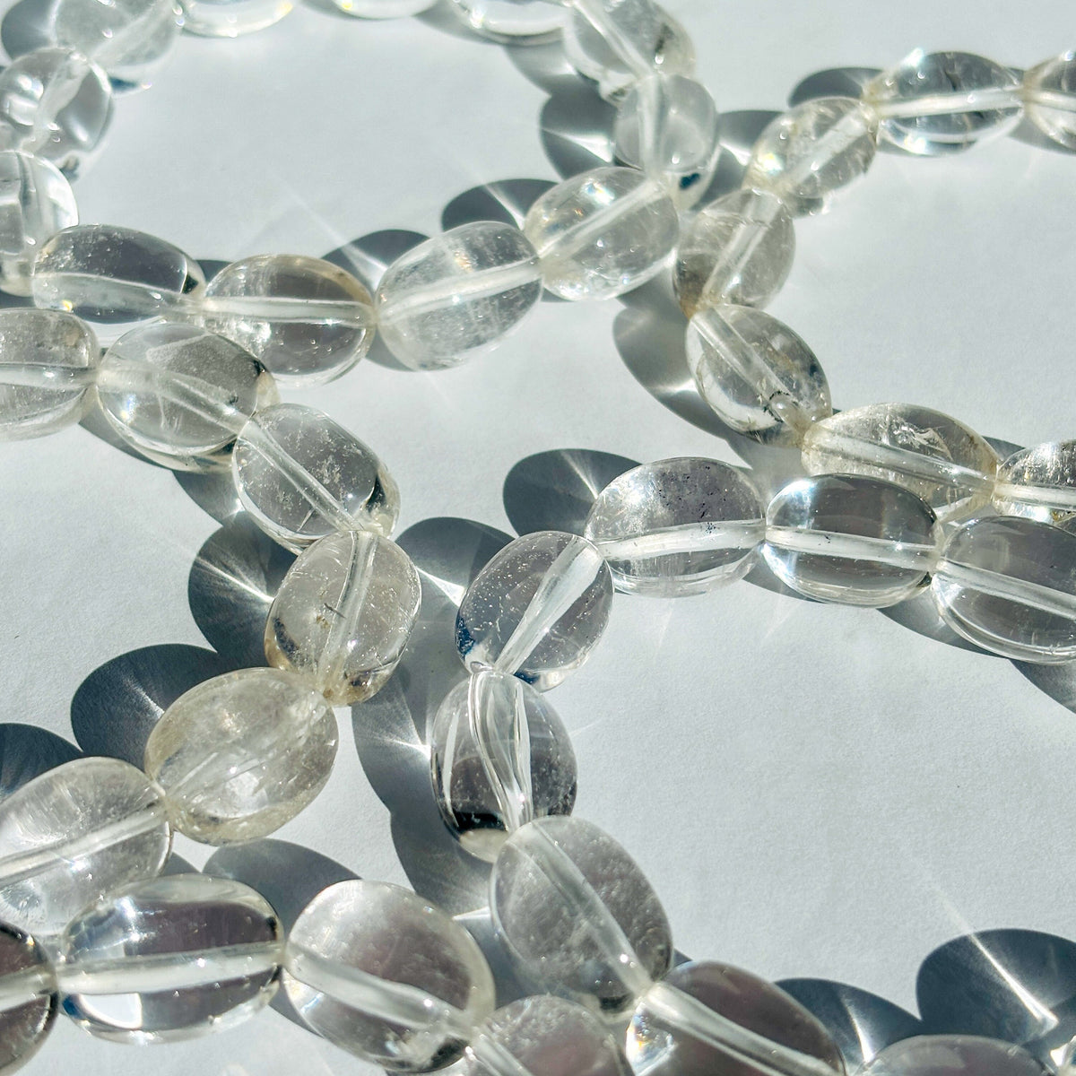 Clear Quartz Mens Bracelet