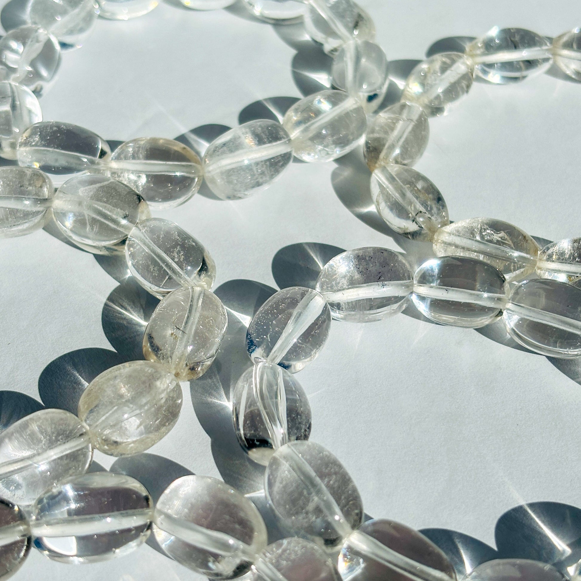 Clear Quartz Mens Bracelet
